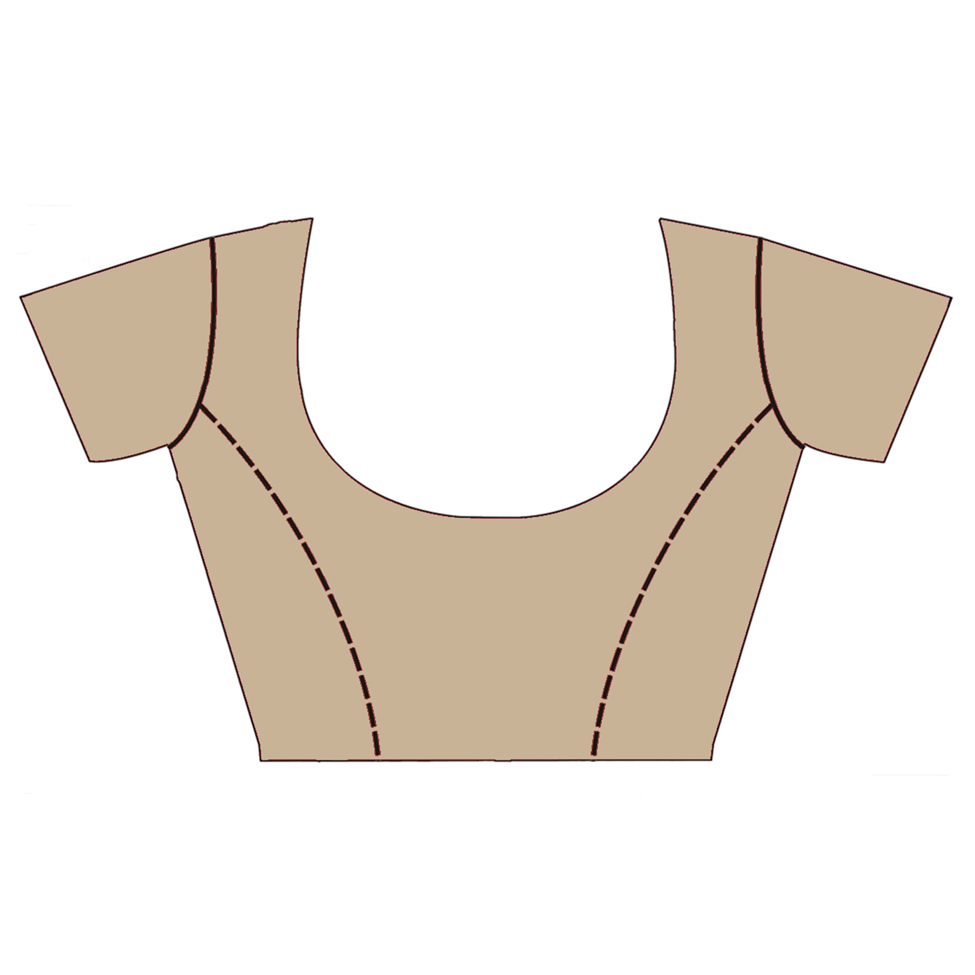 Beige Floral Embroidered Linen Saree With Tassels