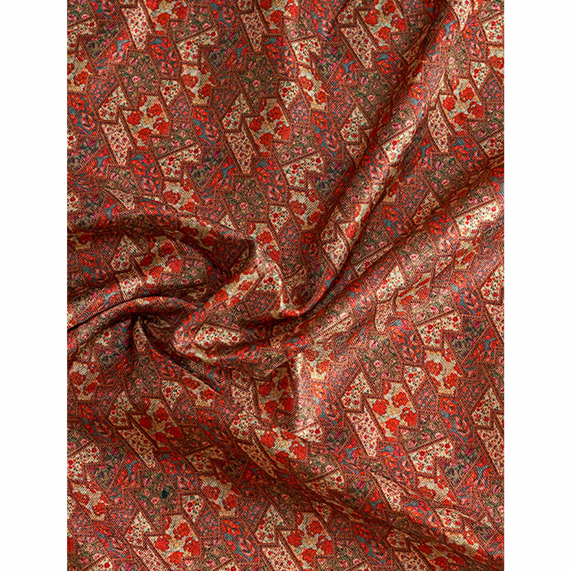 Multicolor Printed Pashmina Saree