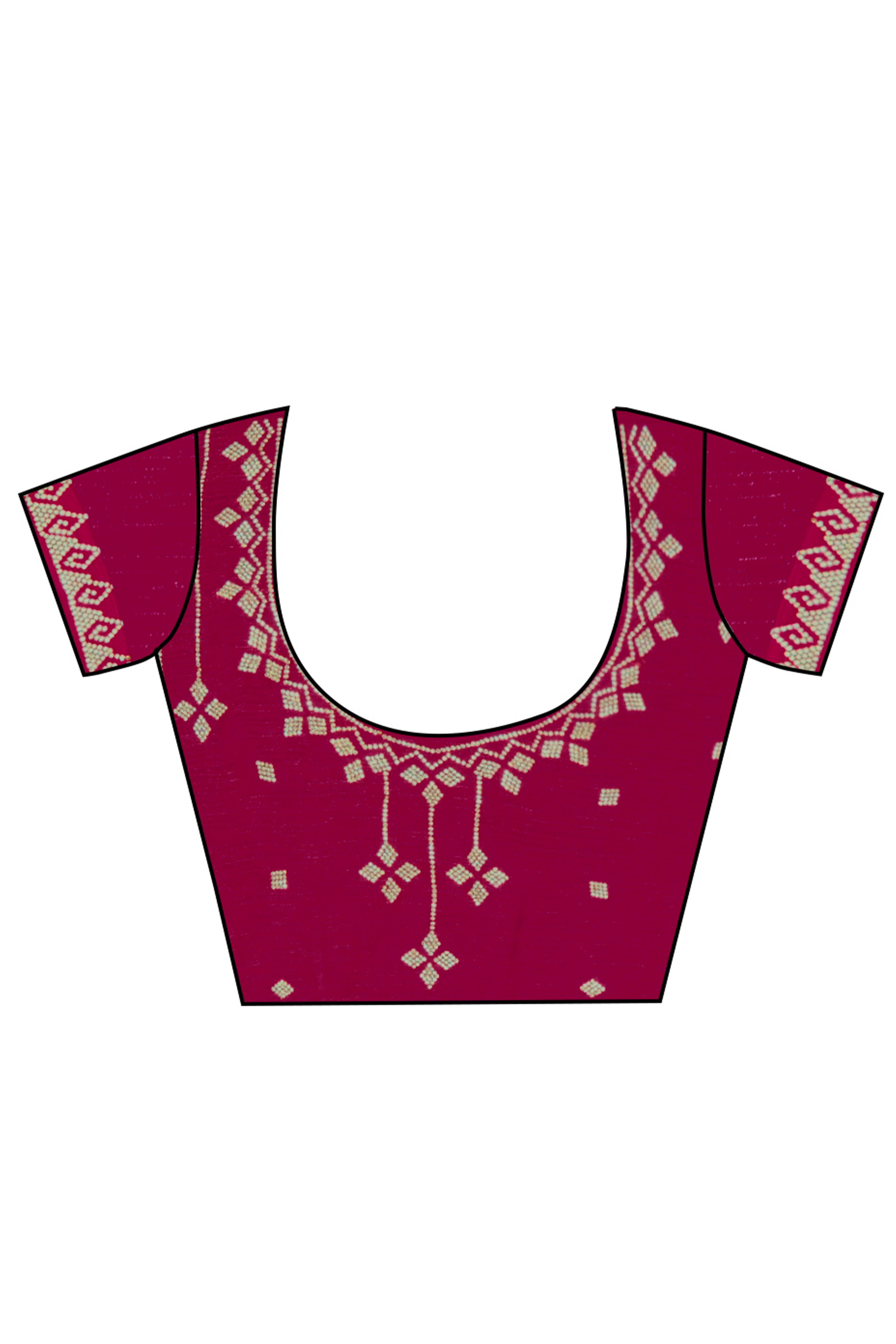 Pink Solid Chiffon Saree With Sparkling Zarkan Border & Latkan Pallu