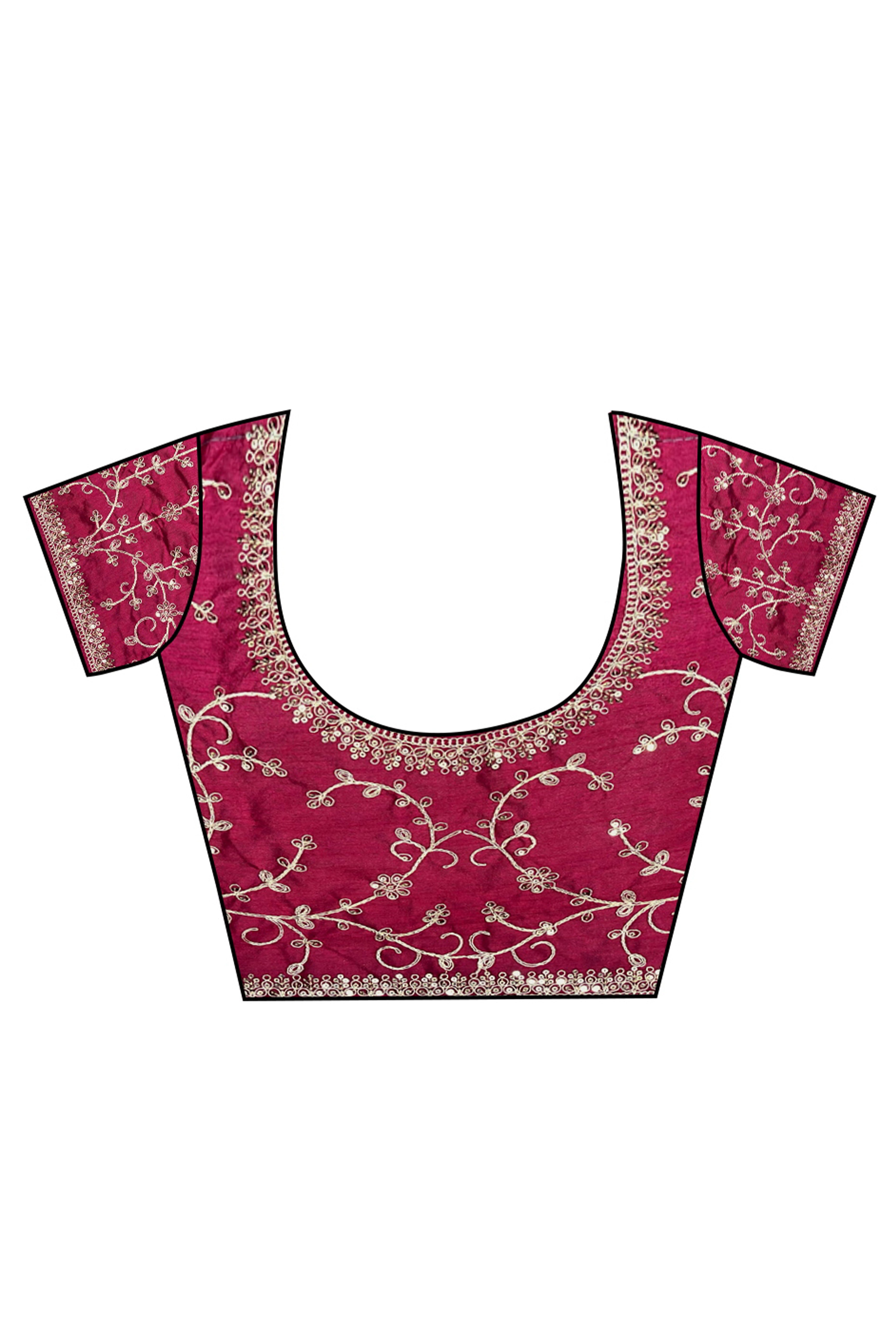 Sky Blue Zari Embroidered Georgette Saree Accented With Sequins