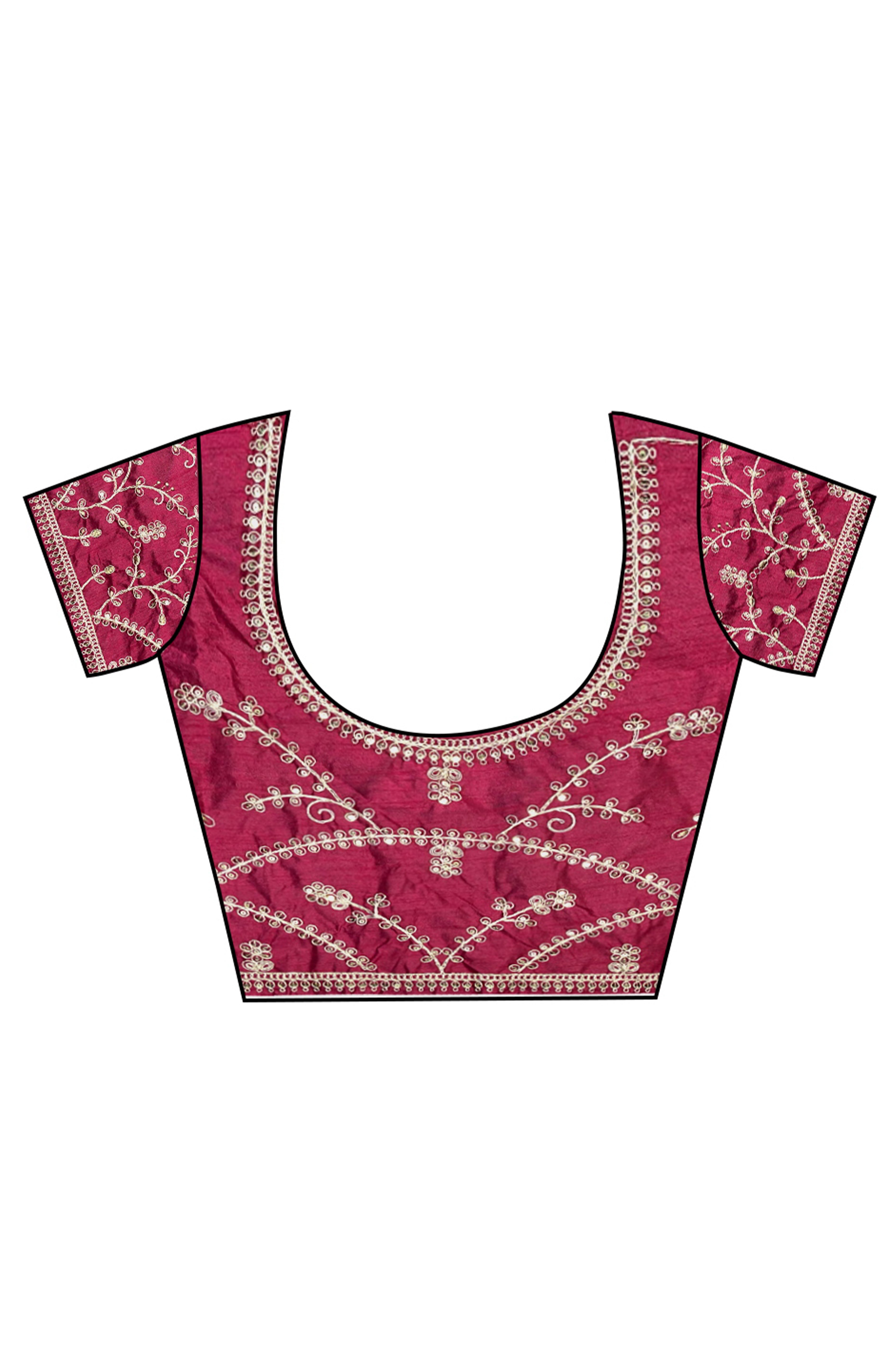 Black Zari Embroidered Georgette Saree Accented With Sequins