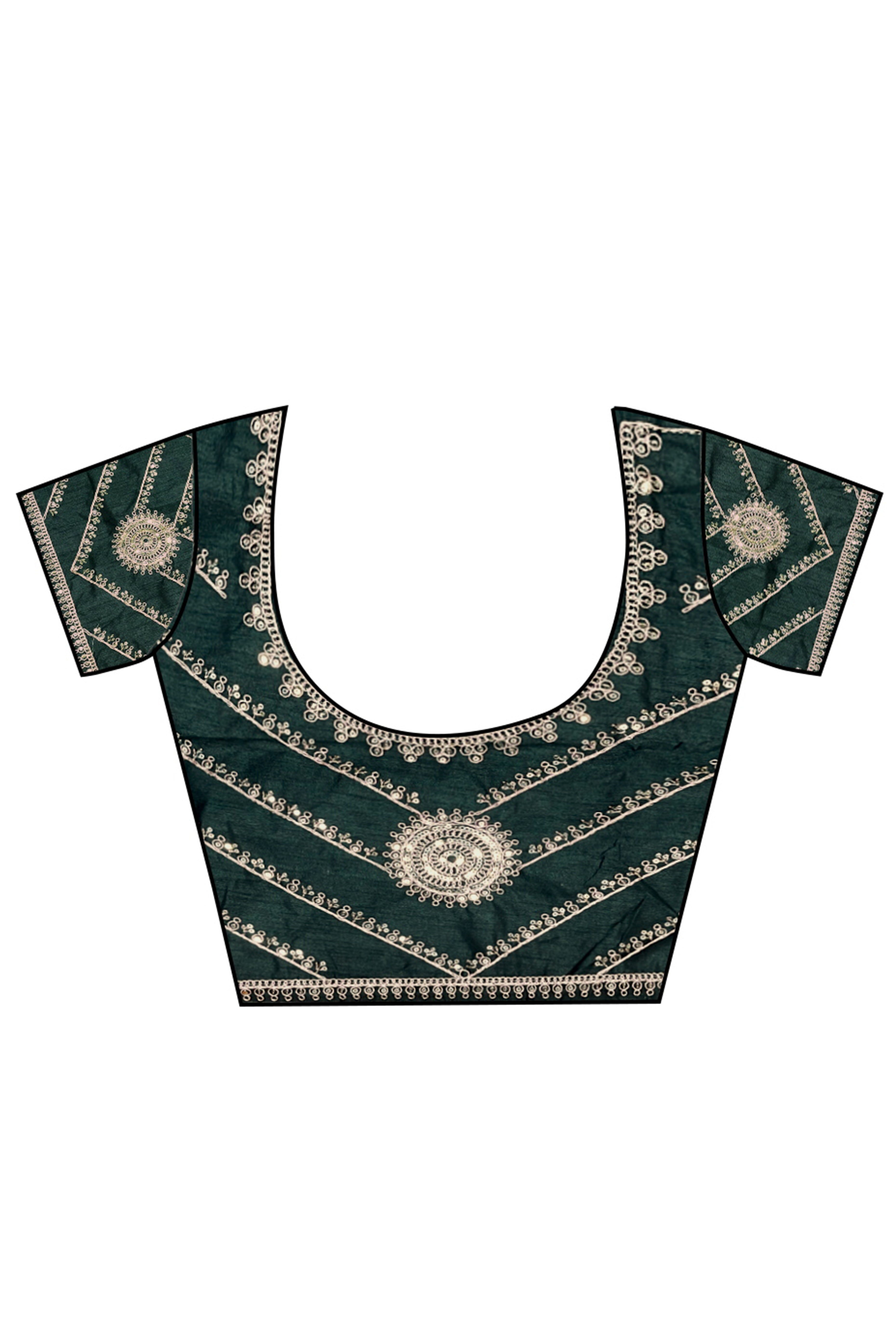 Mustard Zari Embroidered Georgette Saree Accented With Sequins