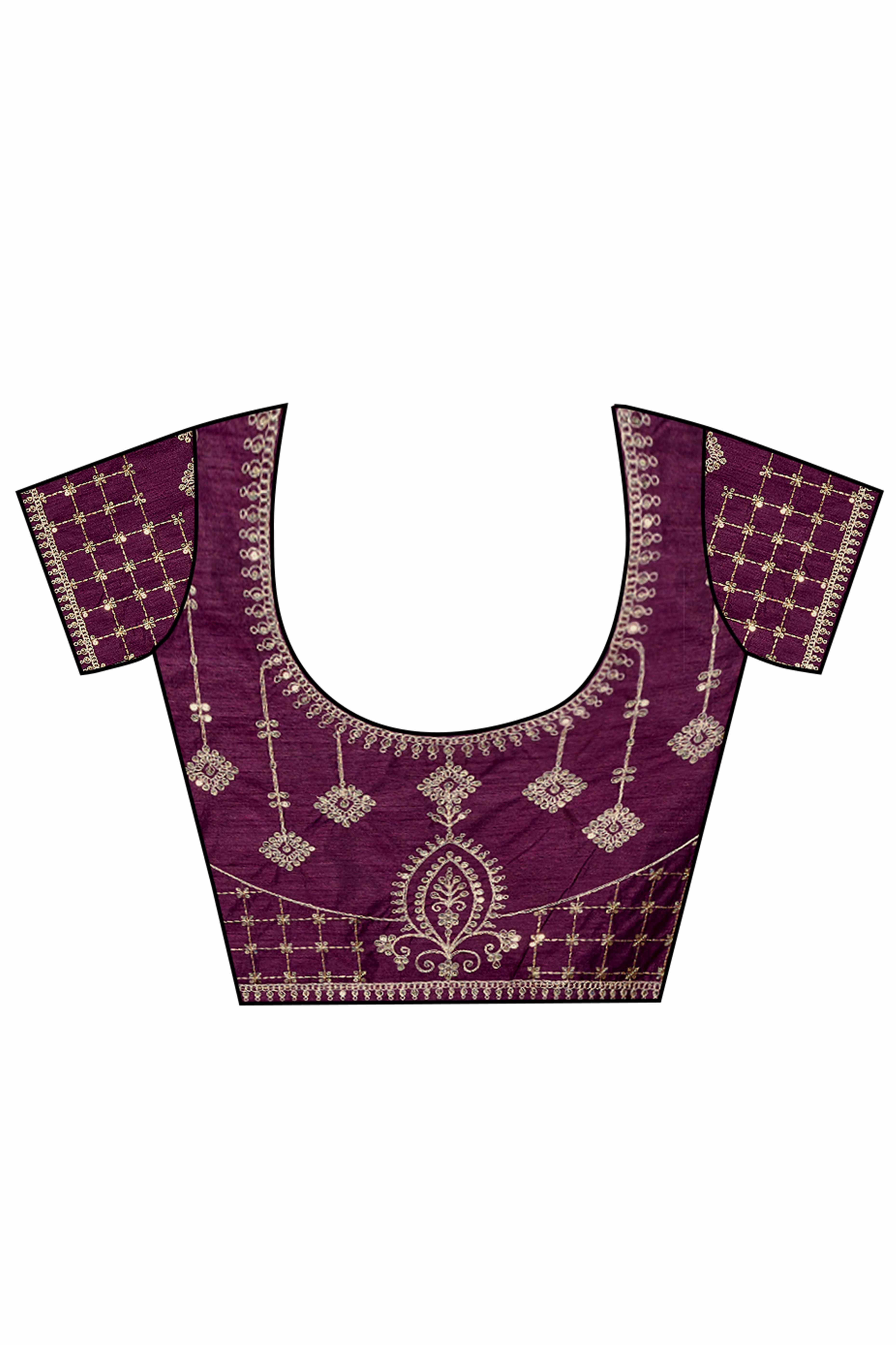 Onion Pink Solid Saree In Georgette With Zari & Sequins Embroidery Border