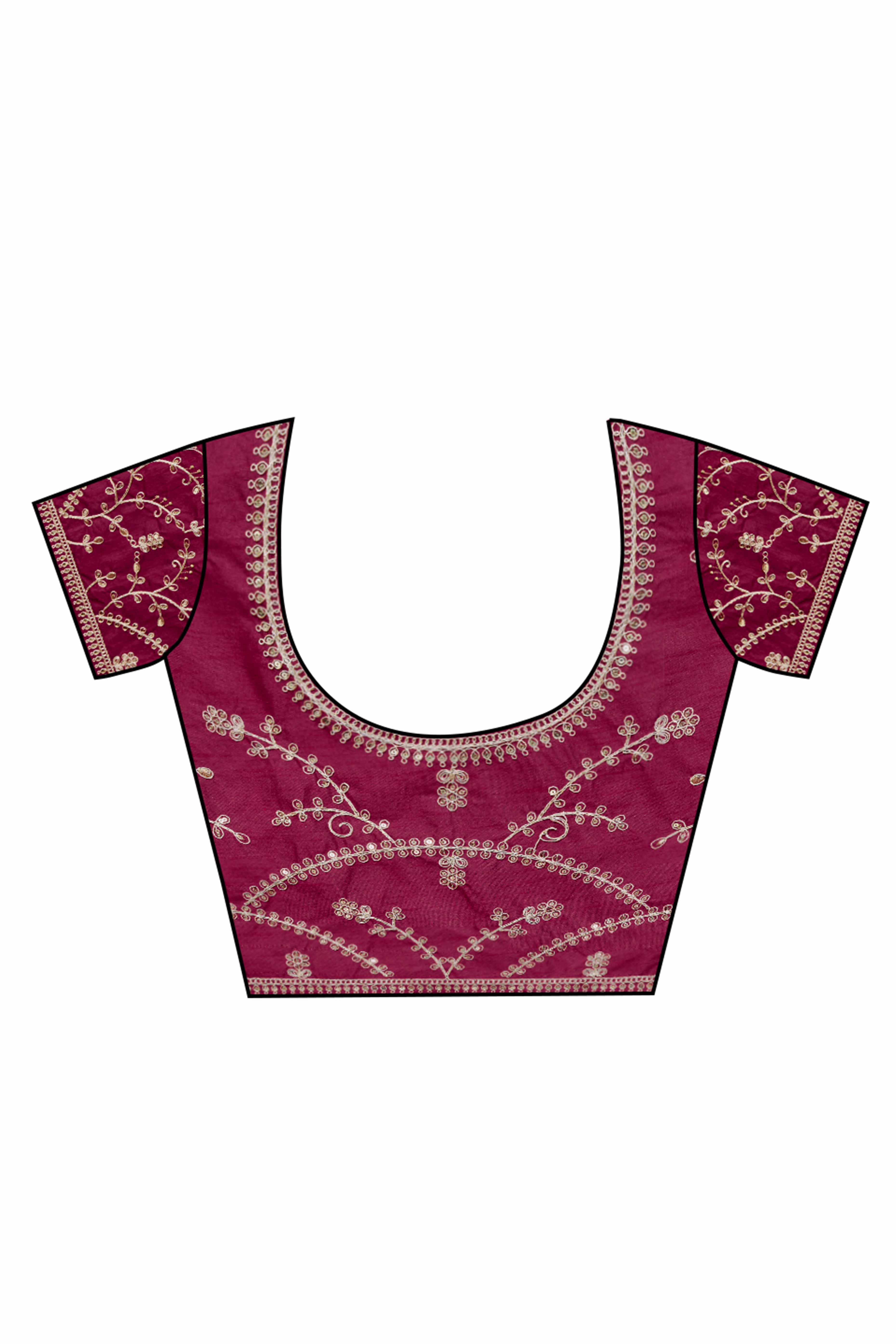 Black Solid Saree In Georgette With Zari & Sequins Embroidery Border