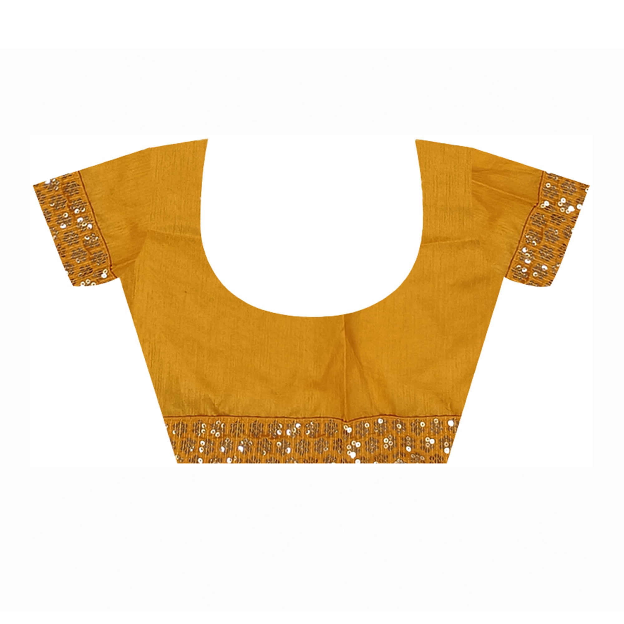 Yellow Foil Printed Chiffon Saree With Embroidered Border