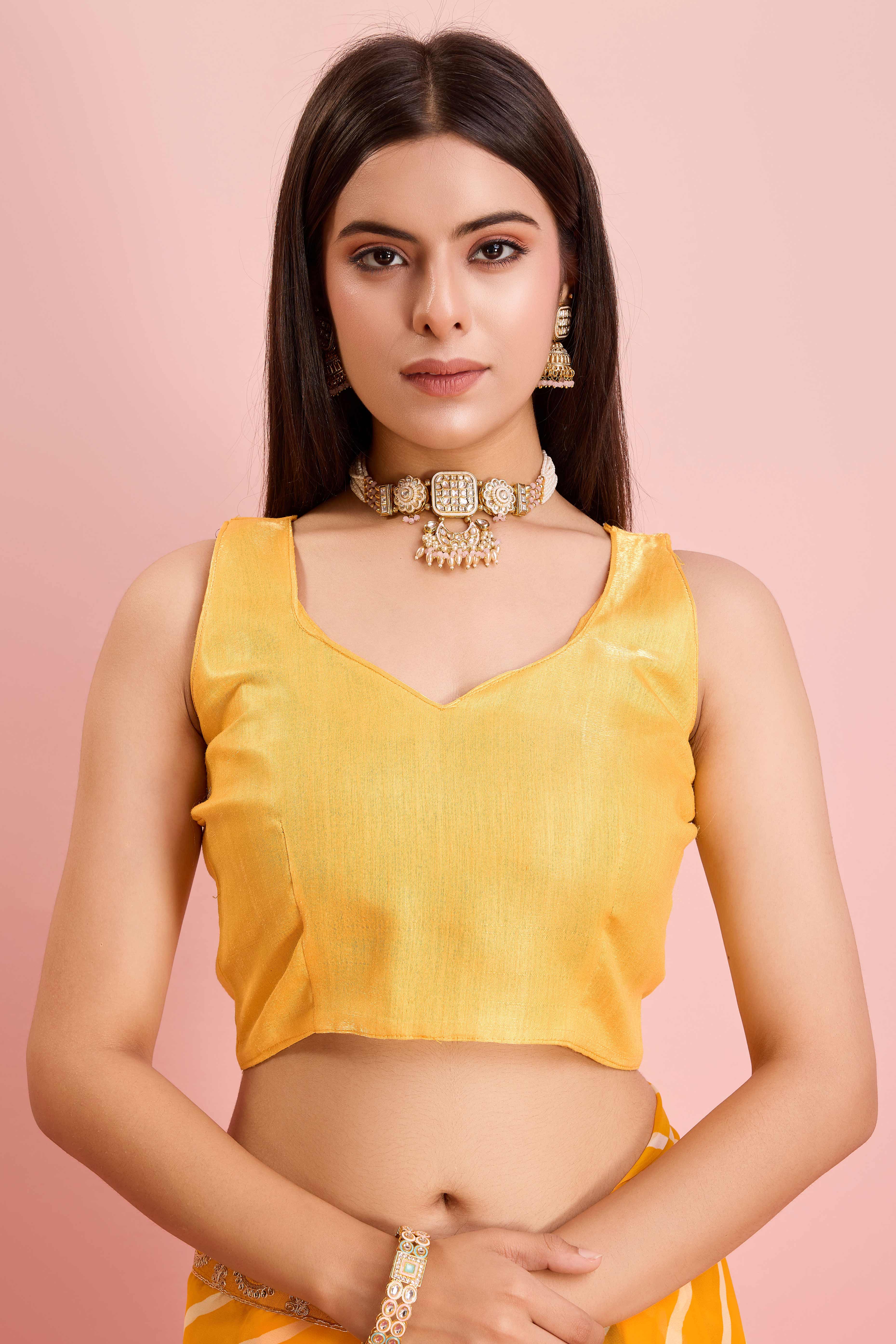 Elegant Yellow Leheriya Printed Saree in Flowing Georgette