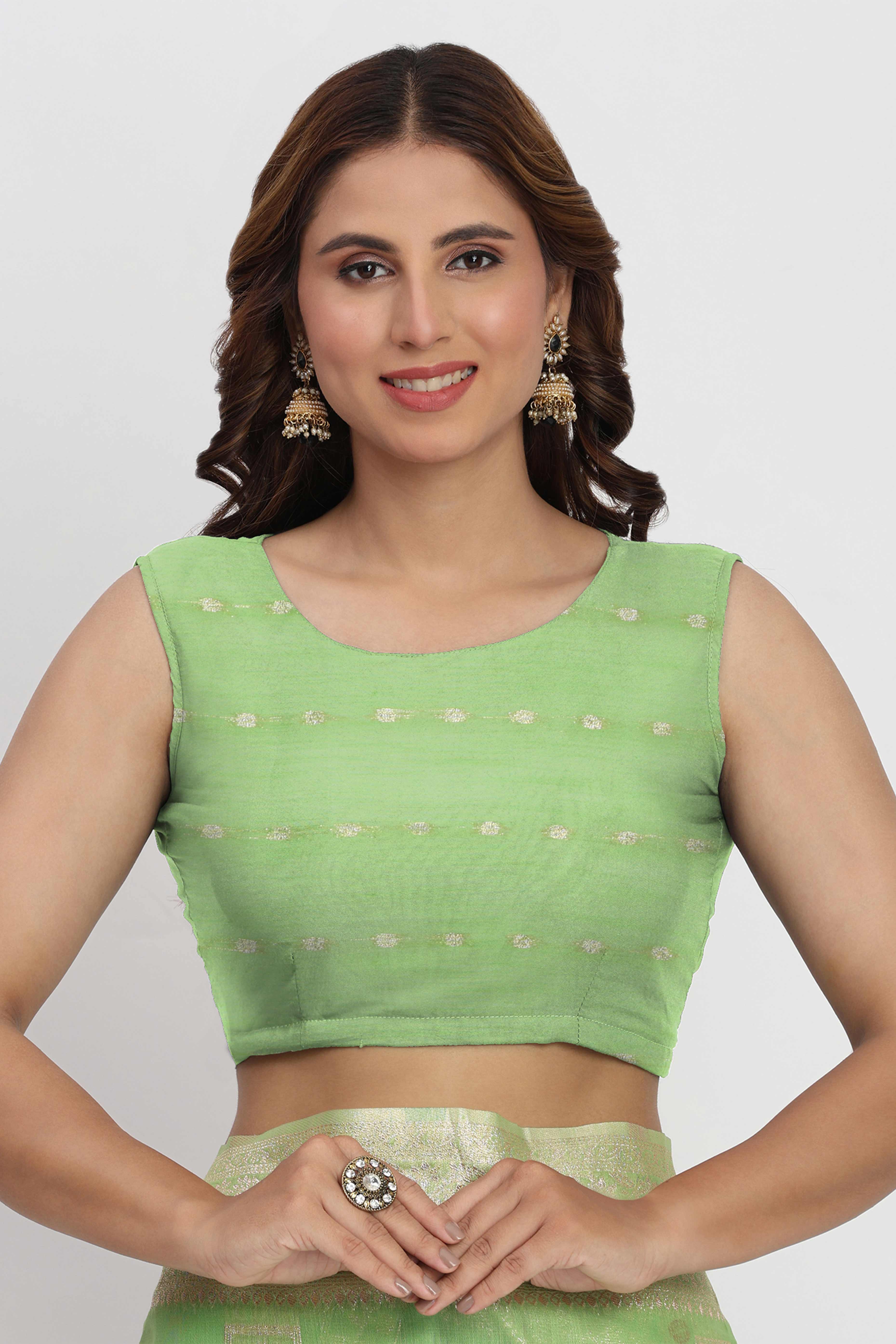 Floral Zari Weaving Brings Regal Beauty To This Light Green Linen Cotton Saree With Tassel Accents