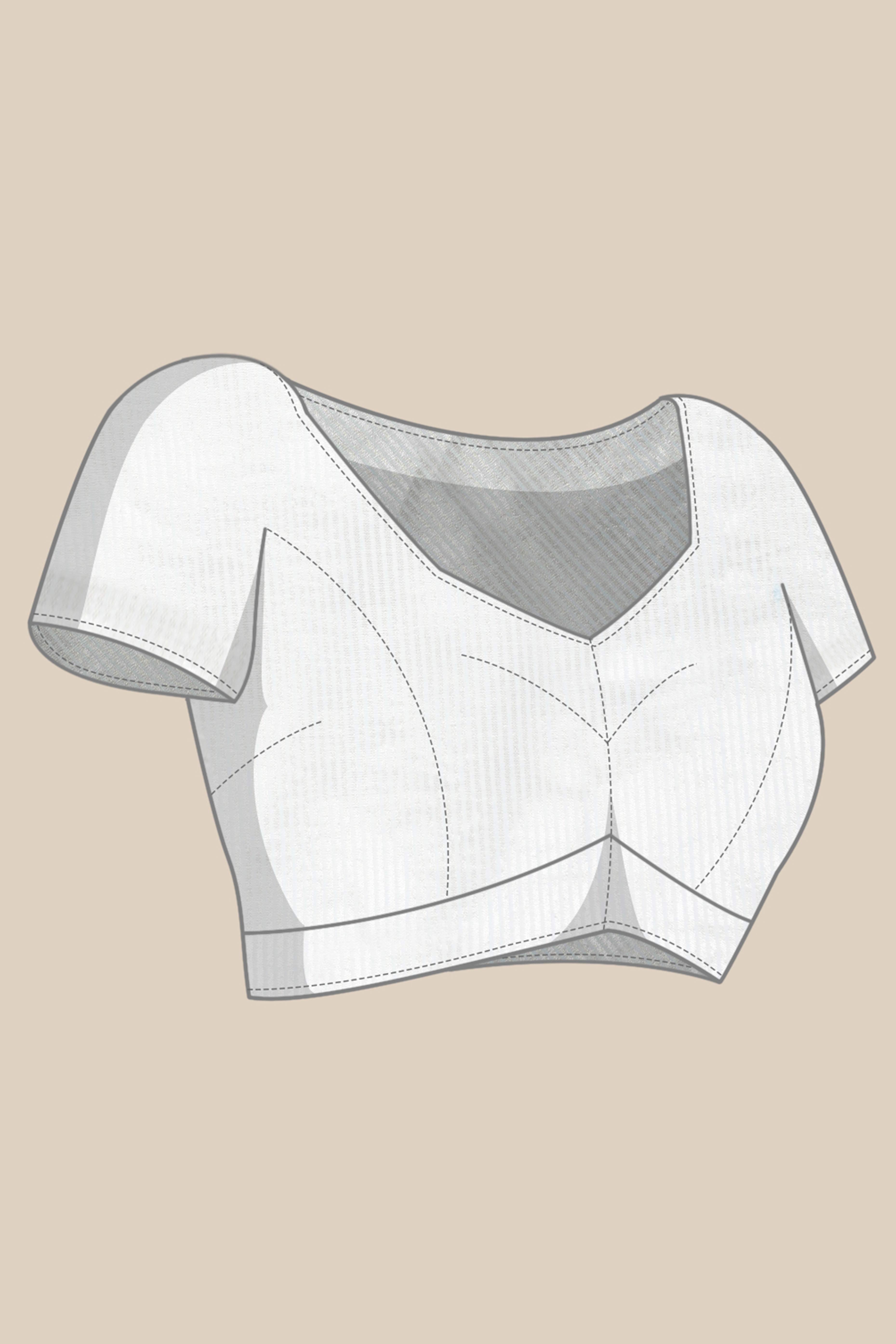 Light Sky Blue Linen Saree Adorned With Silver Zari Weaving Border & Pallu