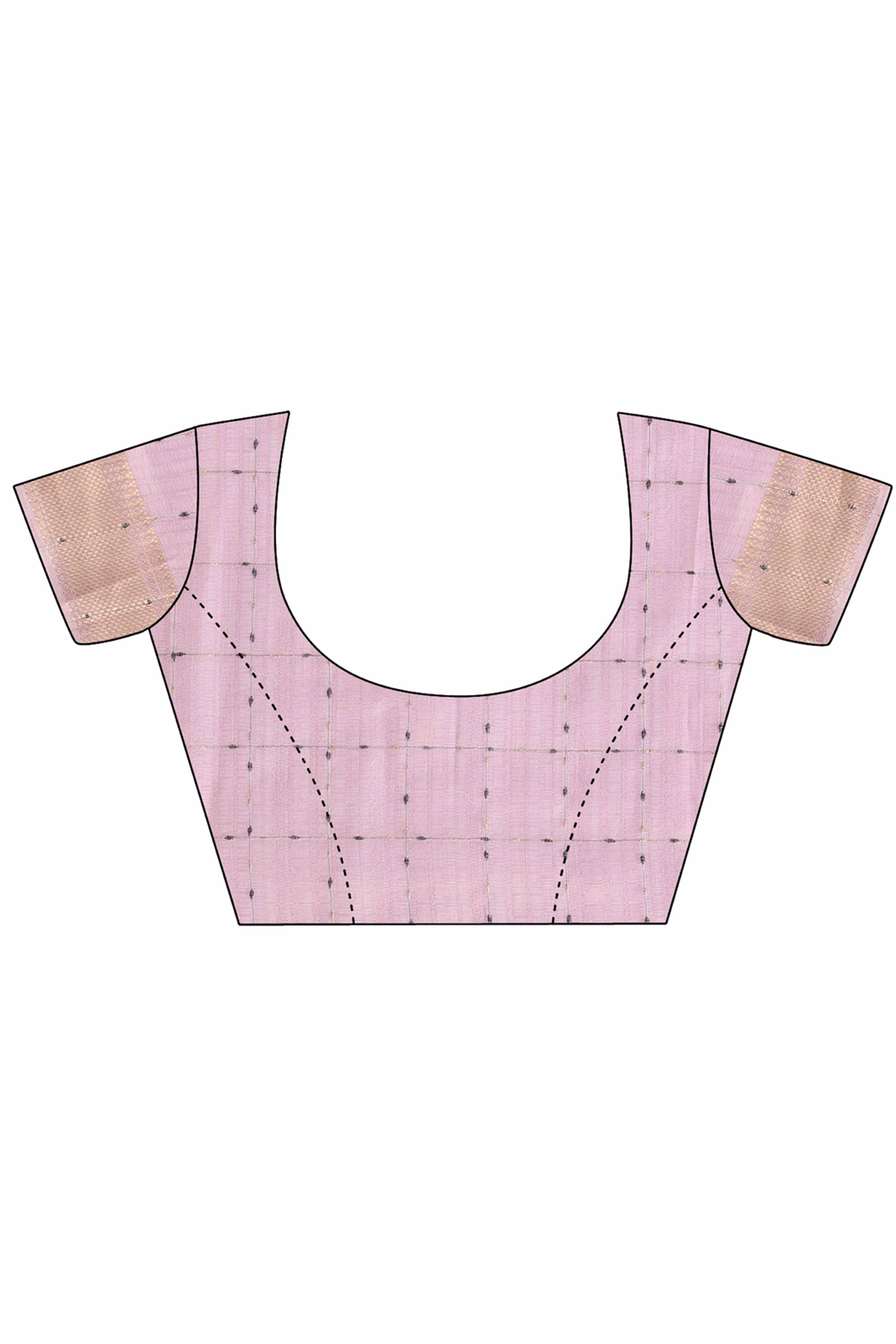 Light Pink Lightweight Organza Saree with Rich Zari Checks Pattern