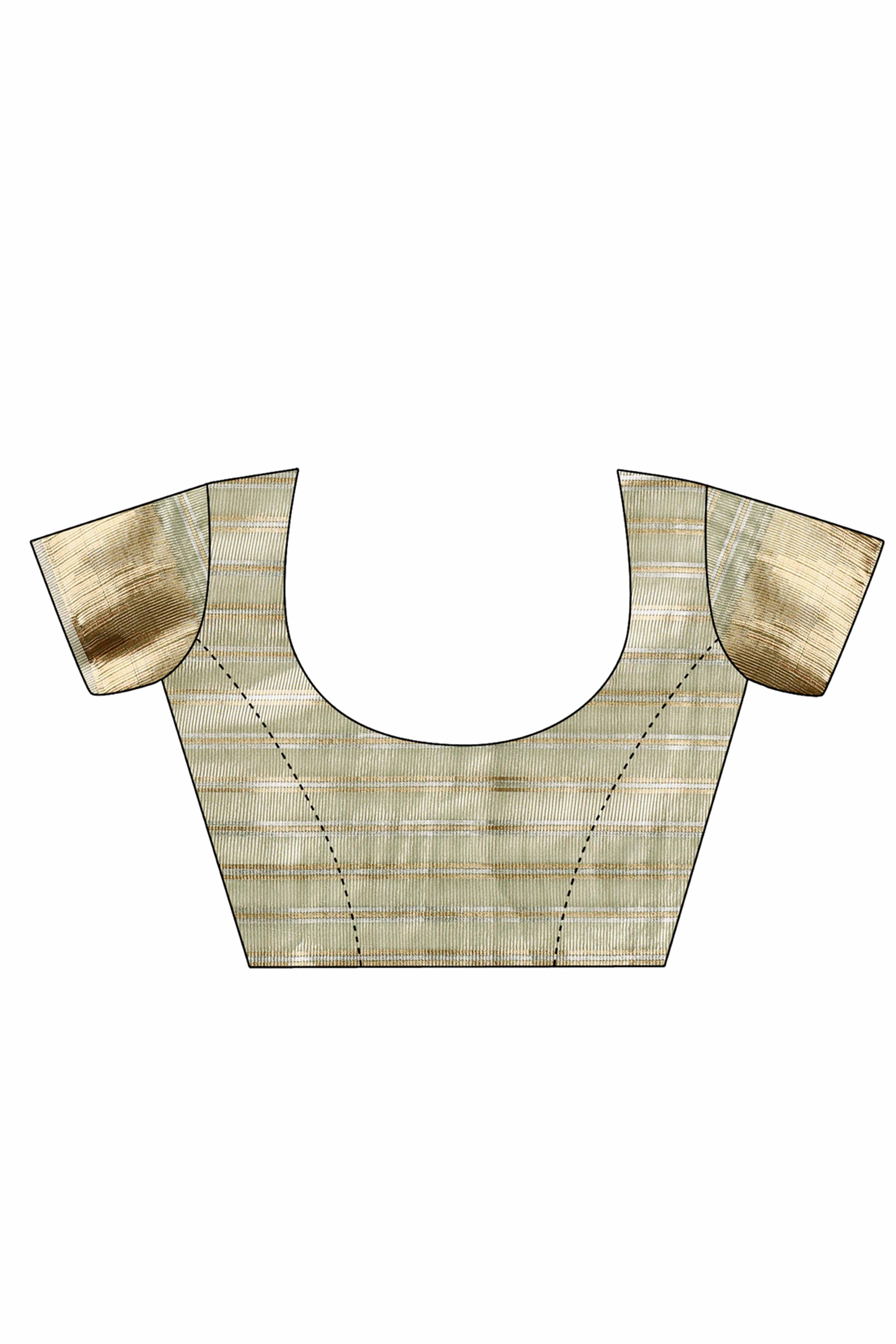 Sea Green Lightweight Organza Saree with Rich Zari Stripes Pattern