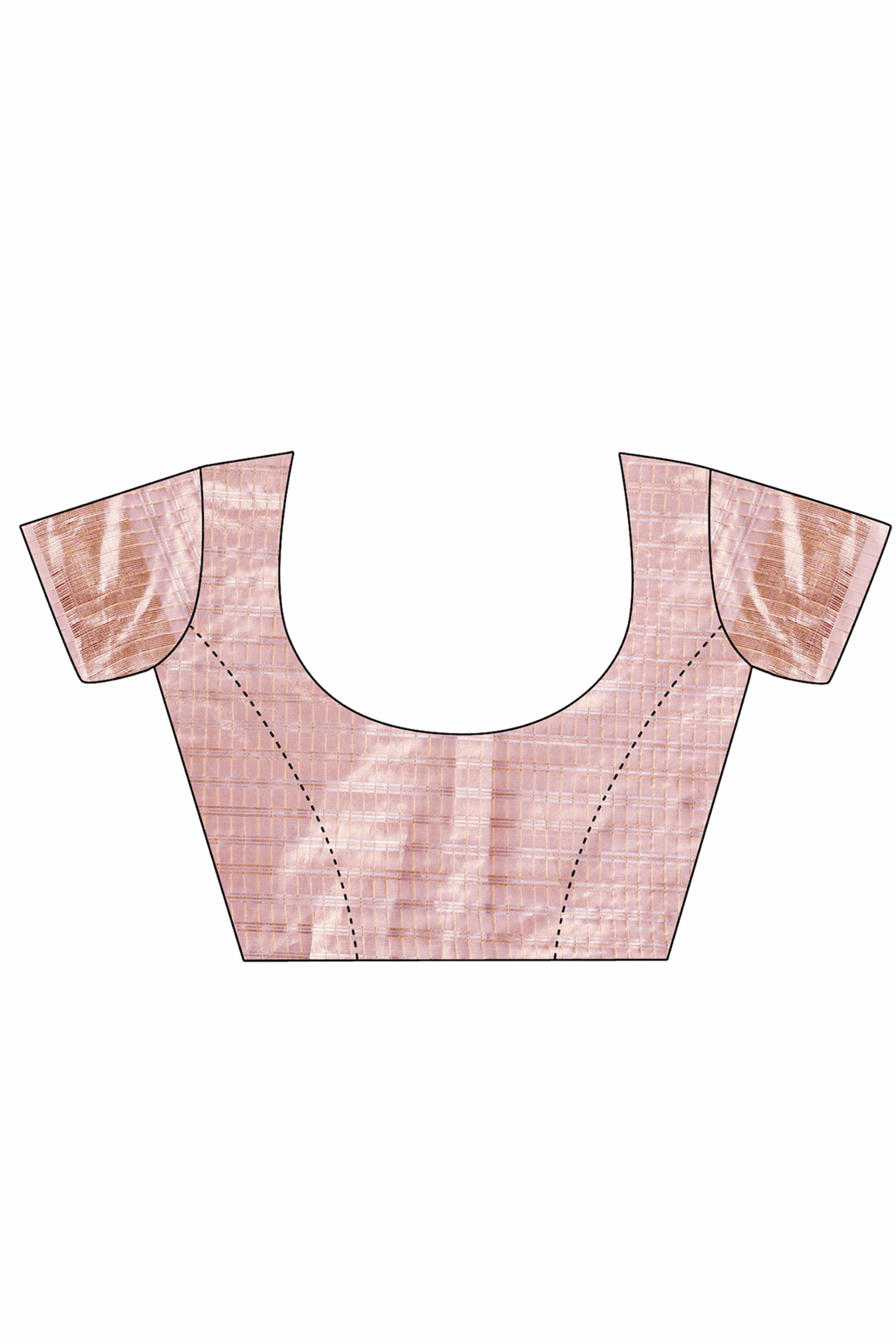 Pink Lightweight Organza Saree with Rich Zari Stripes Pattern