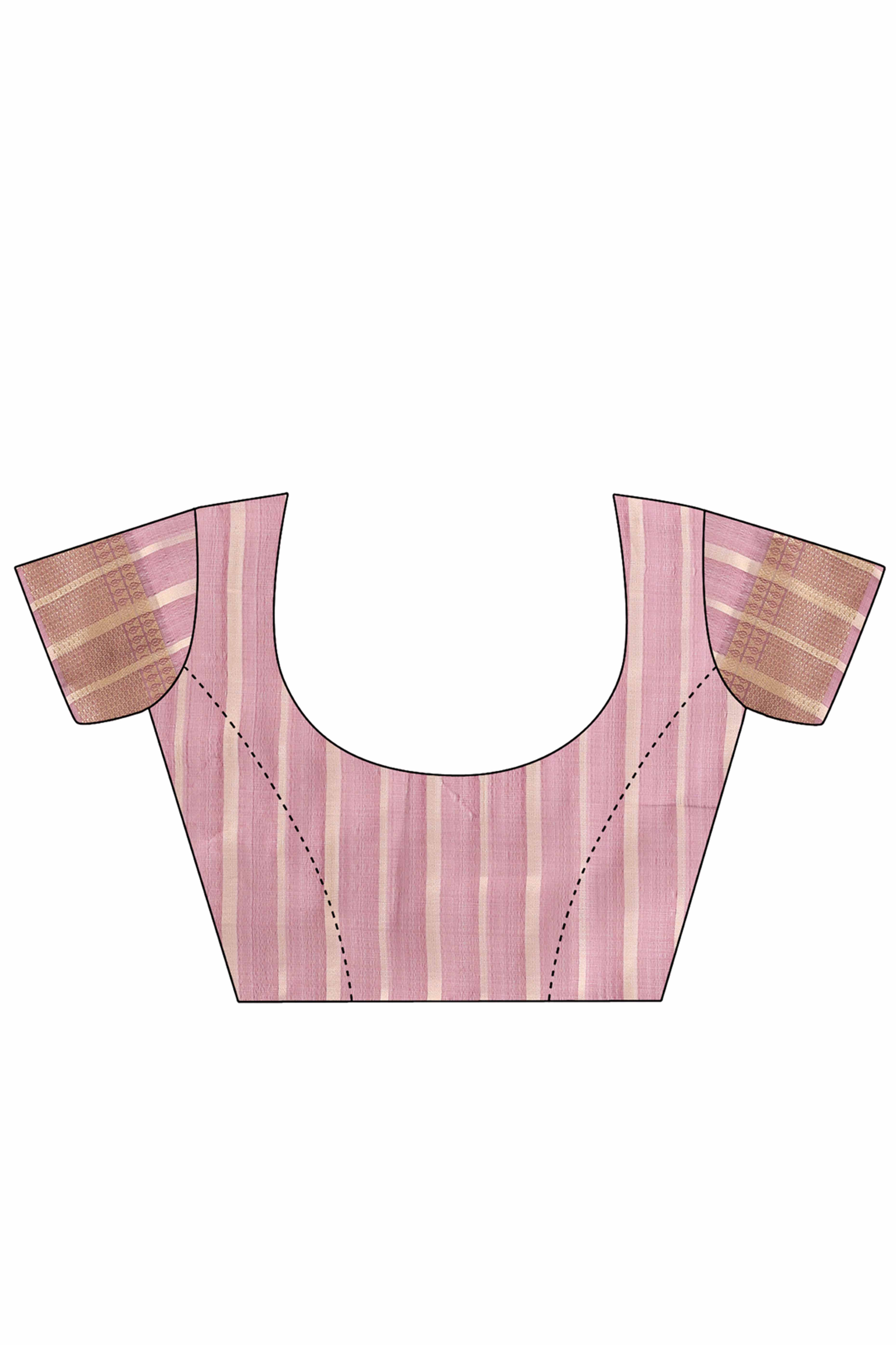 Purple Lightweight Organza Saree with Rich Zari Stripes Pattern