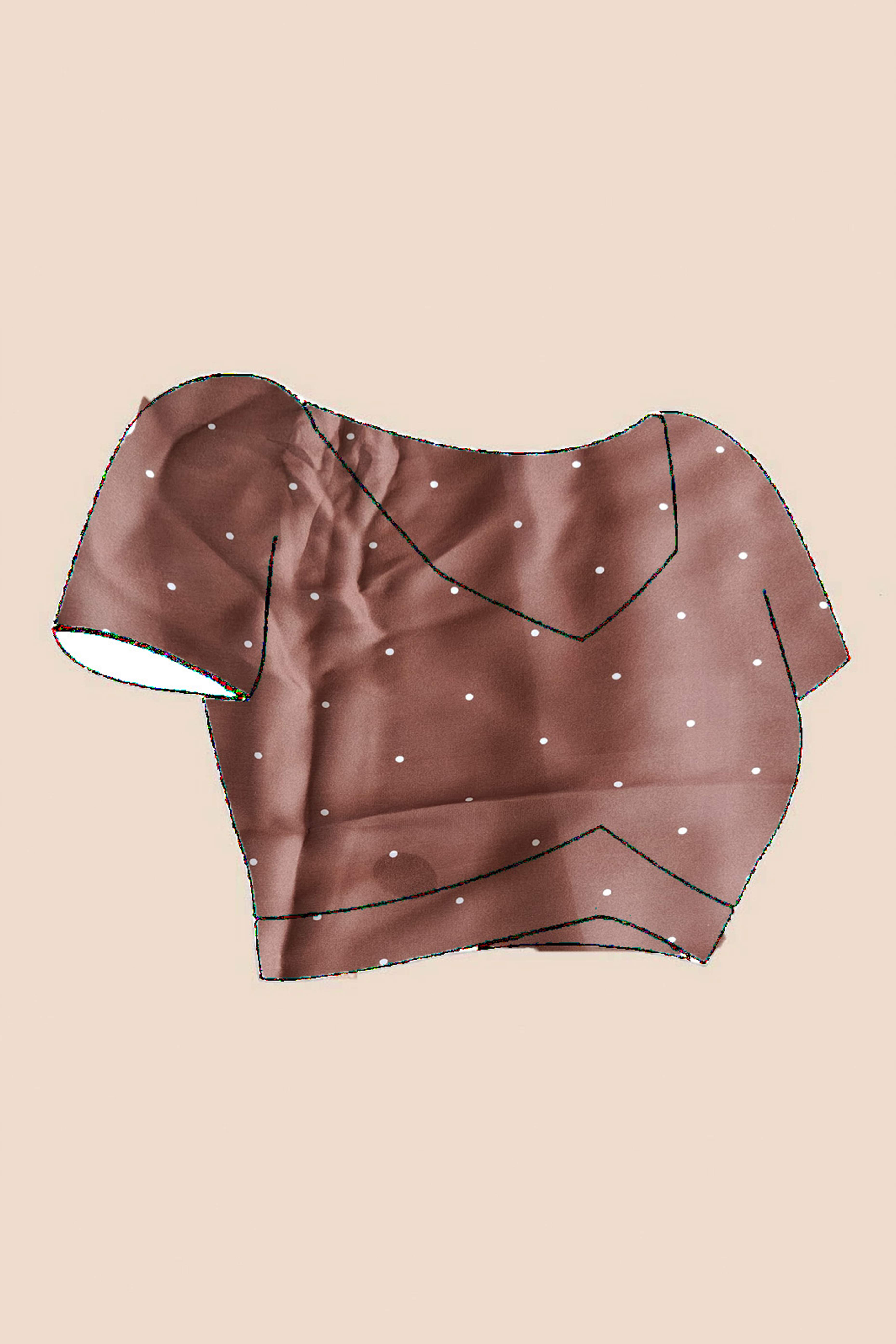 Cream Designer Freehand Saree In Satin Georgette With Striking Digital Print