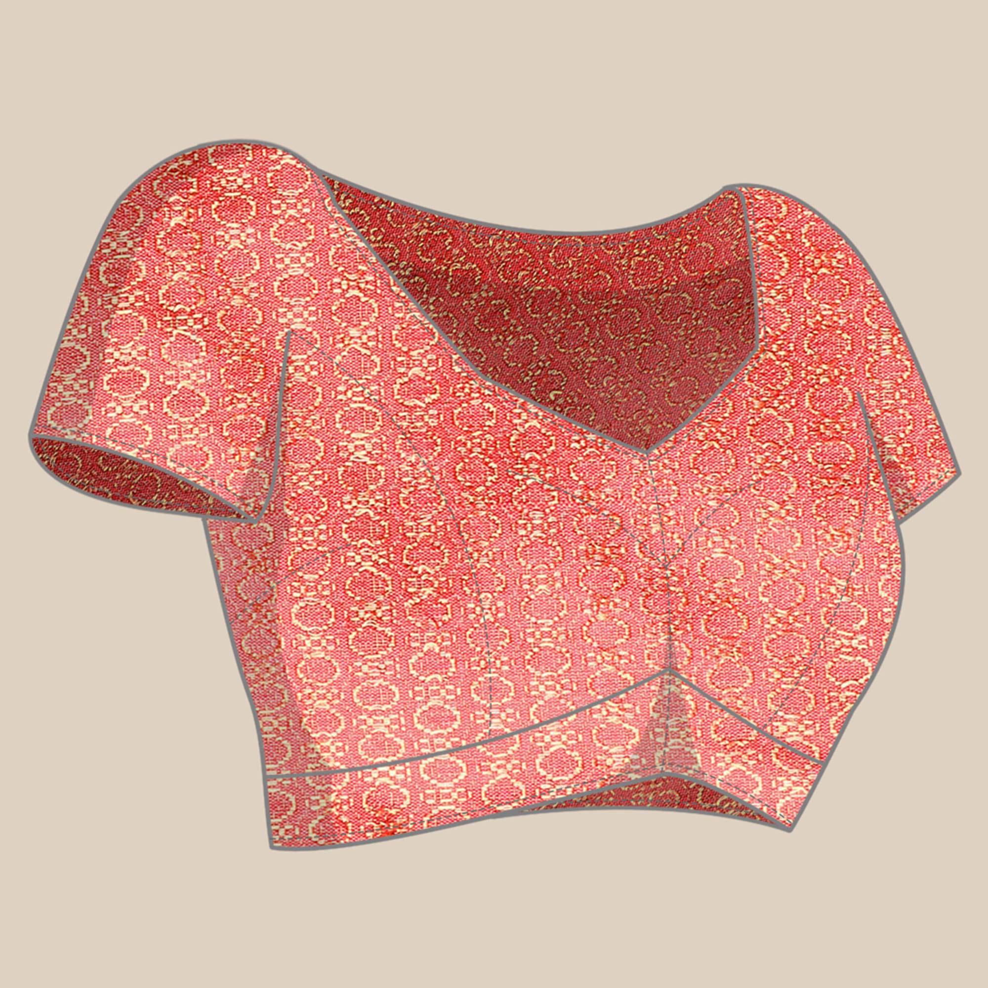 Pink Swarovski Work Chiffon Saree With Zari Border