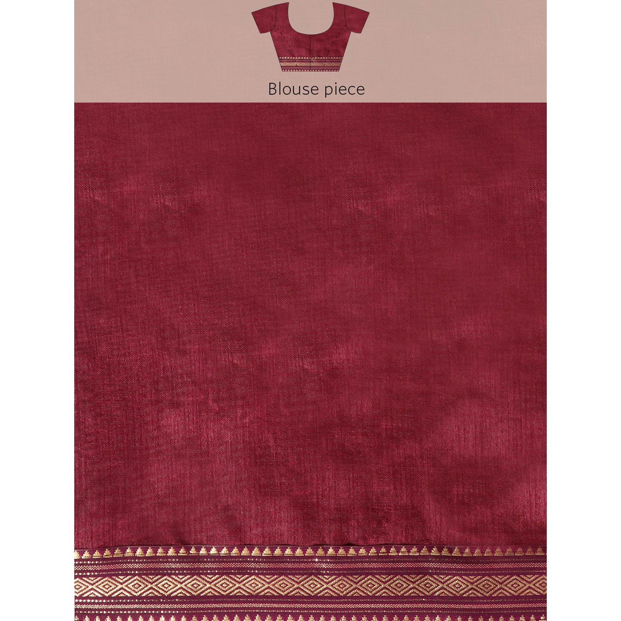 Wine Solid With Woven Border Chiffon Saree With Tassels