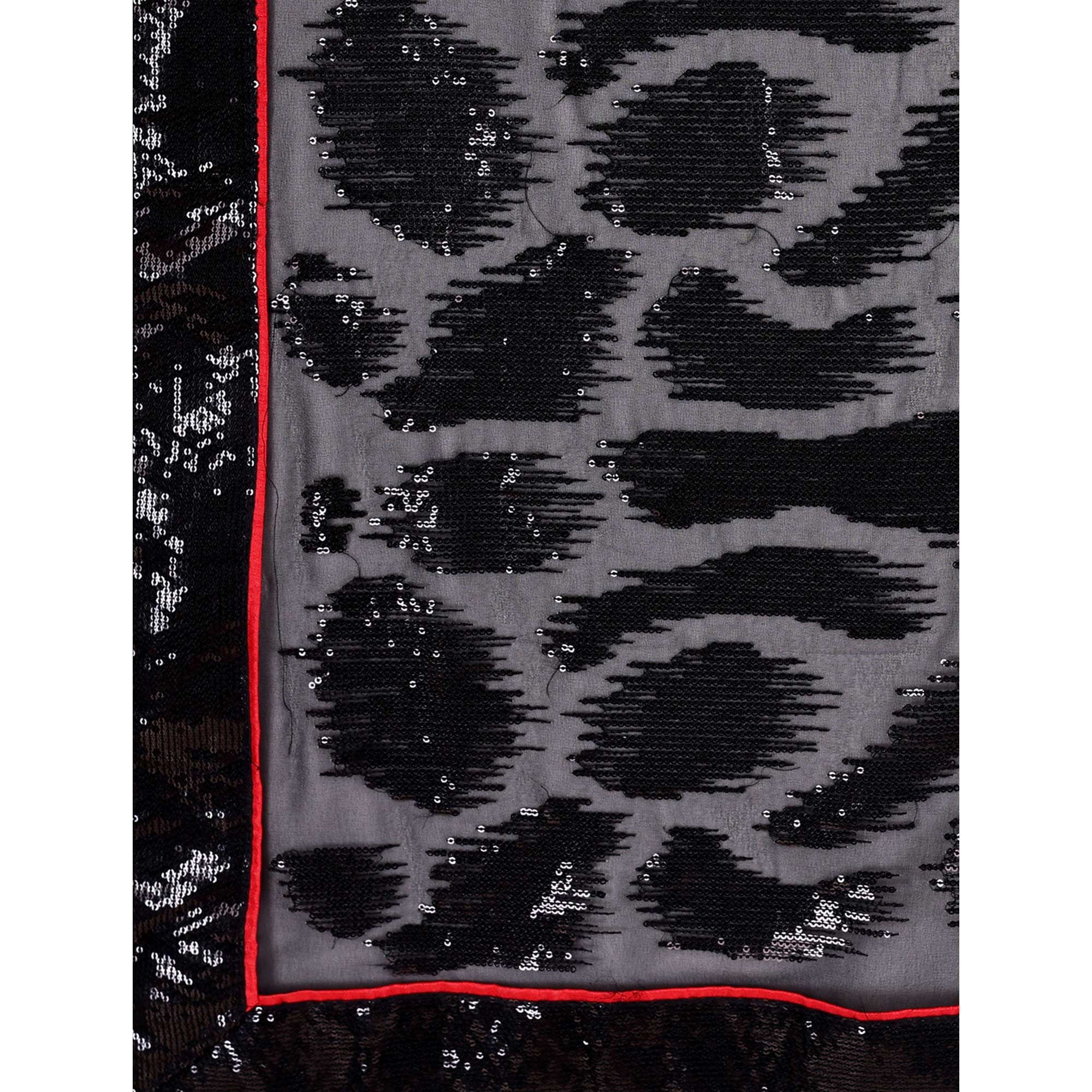 Black Sequin Embroidered Georgette Saree