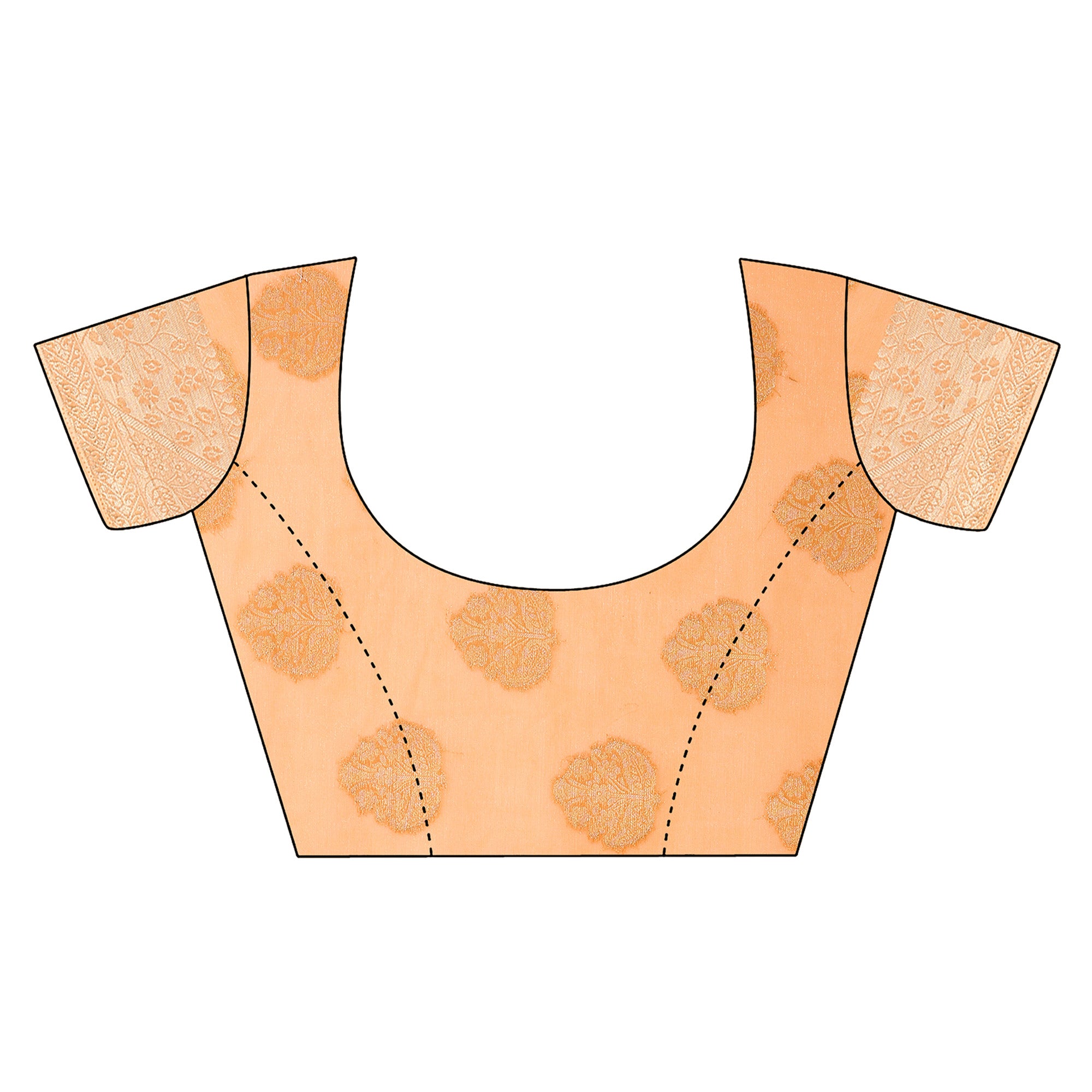 Orange Woven Chiffon Saree