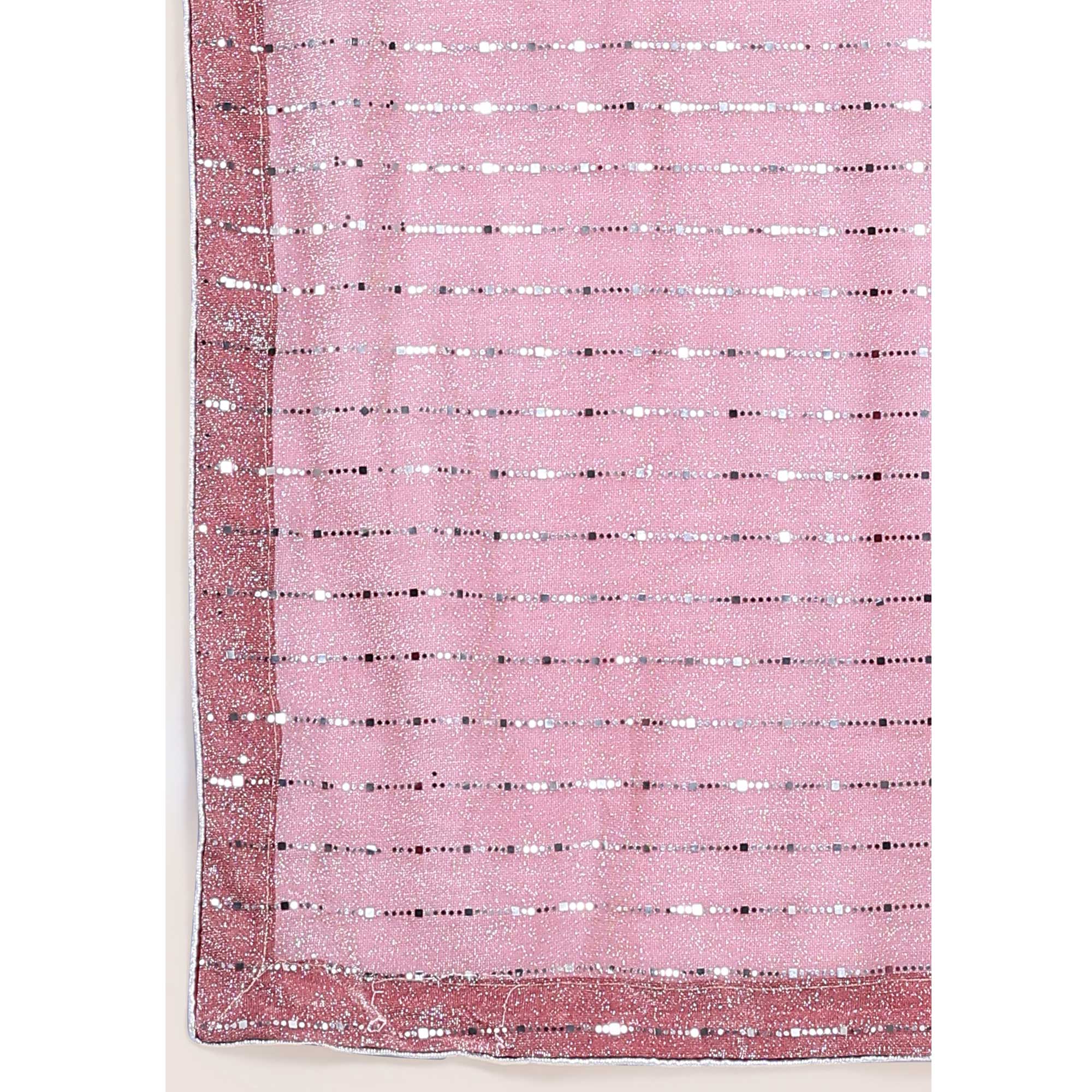 Pink Tikali Work Lycra Saree