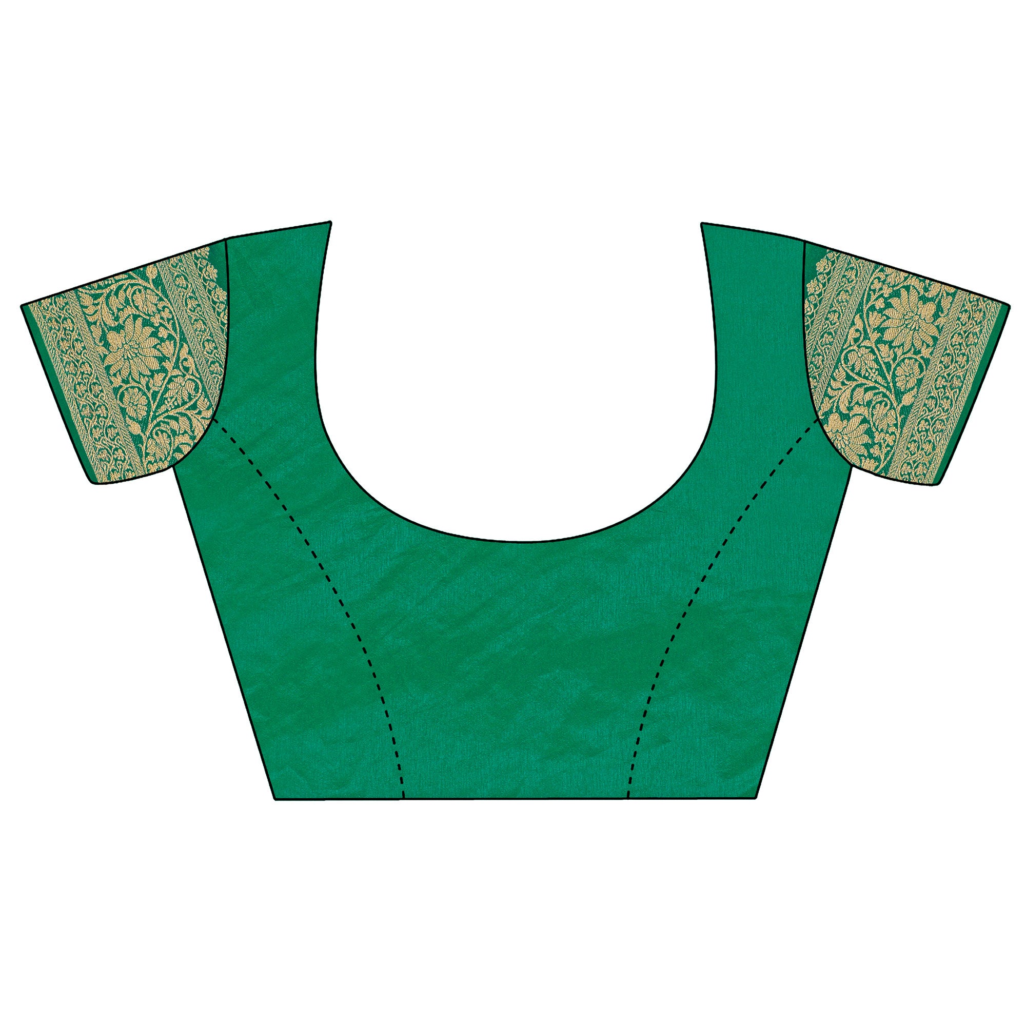 Green Floral Embroidered Organza Saree