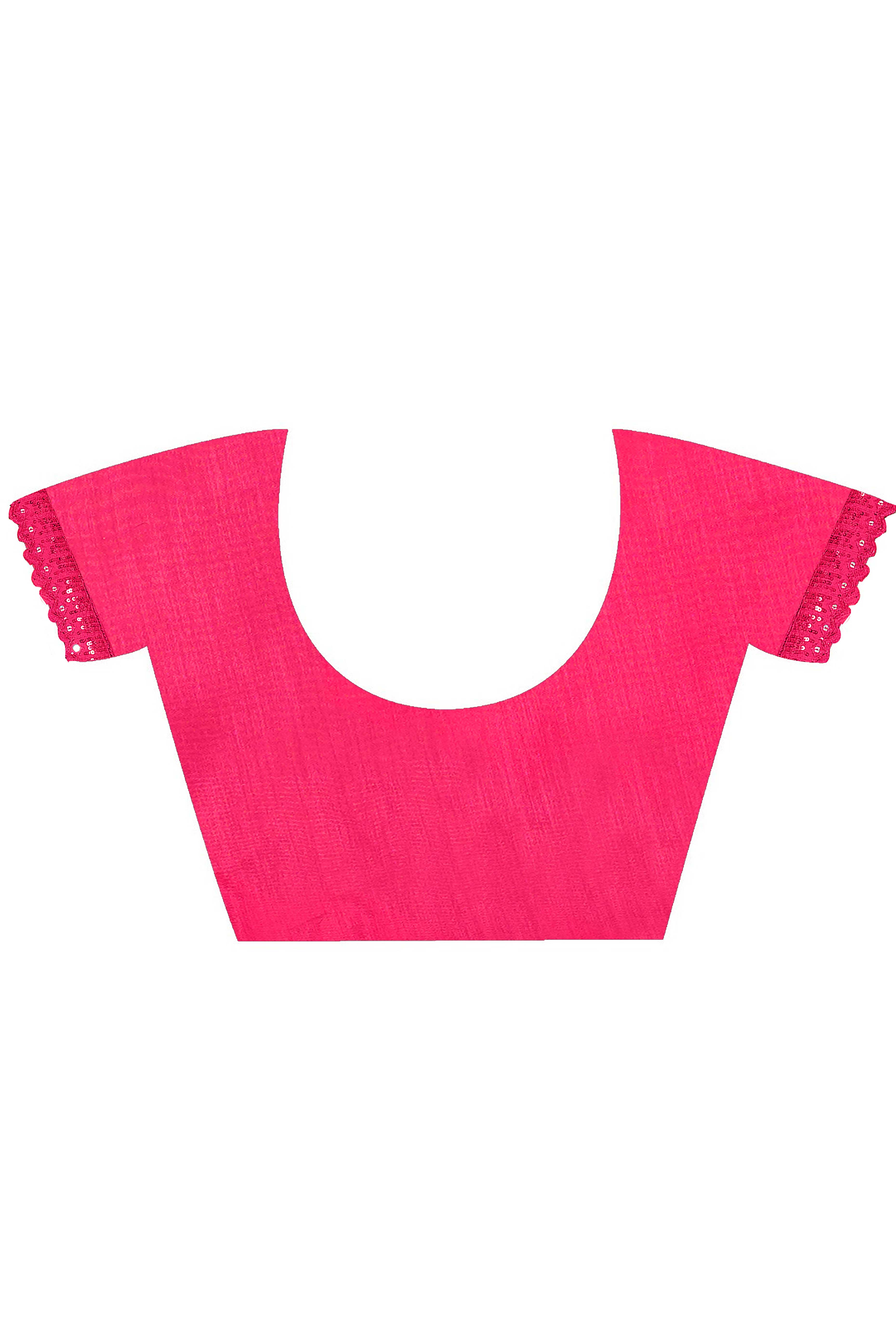 Pink Georgette Saree with Subtle Solid Pattern and Sequins Border