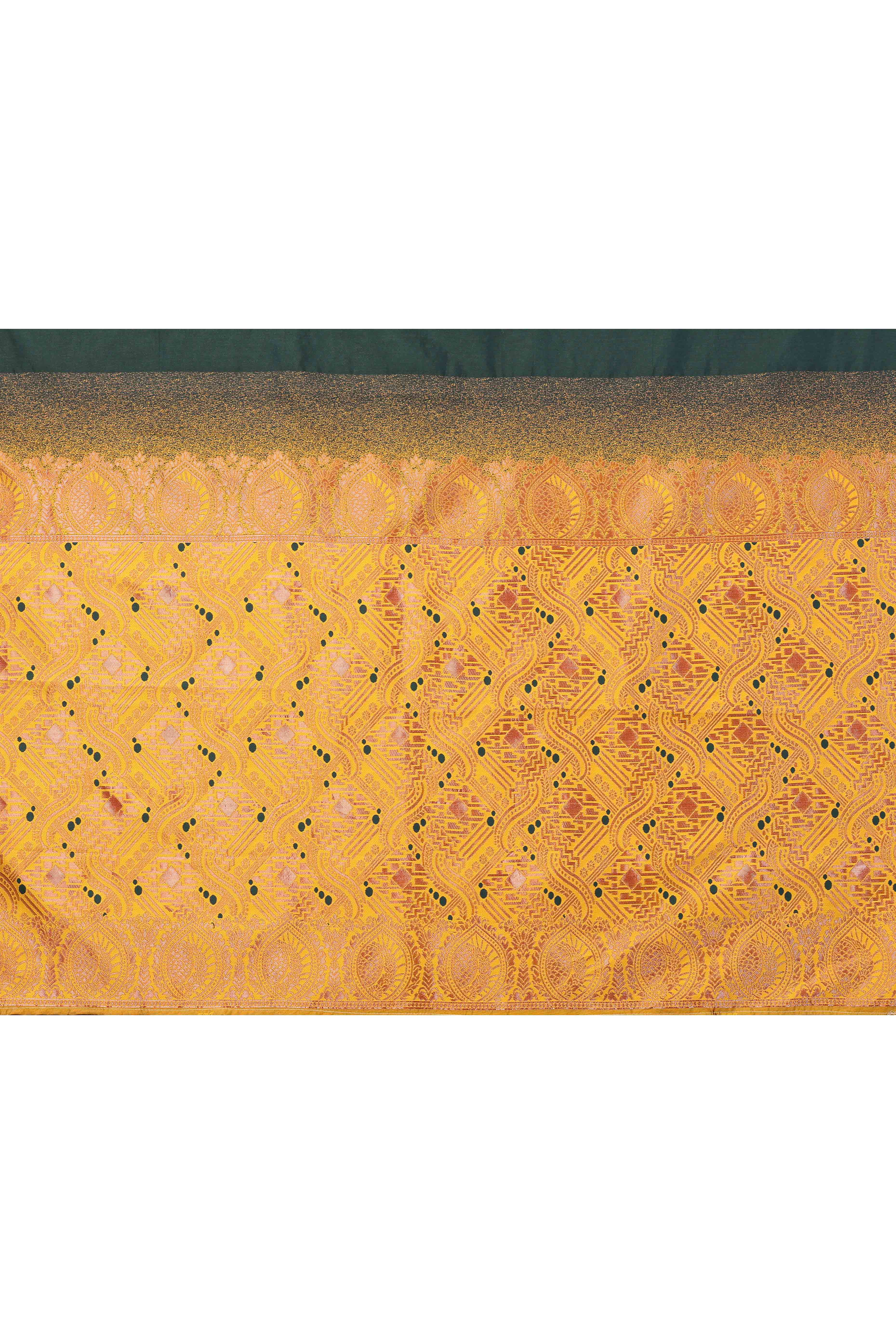 Green Banarasi Silk Saree Adorned With Floral Zari Weaving