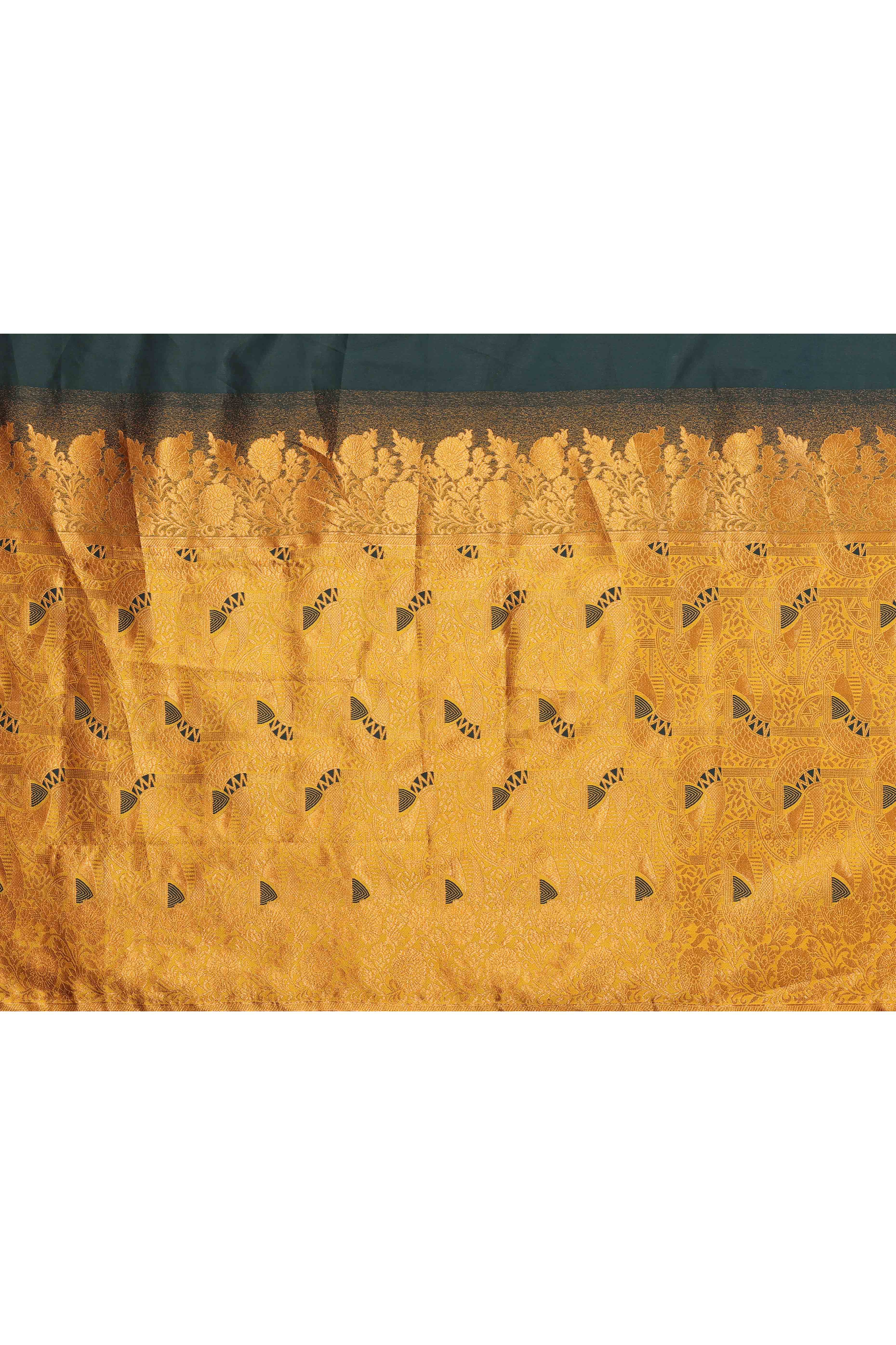 Green Banarasi Silk Saree With Exquisite Floral Zari Weaving