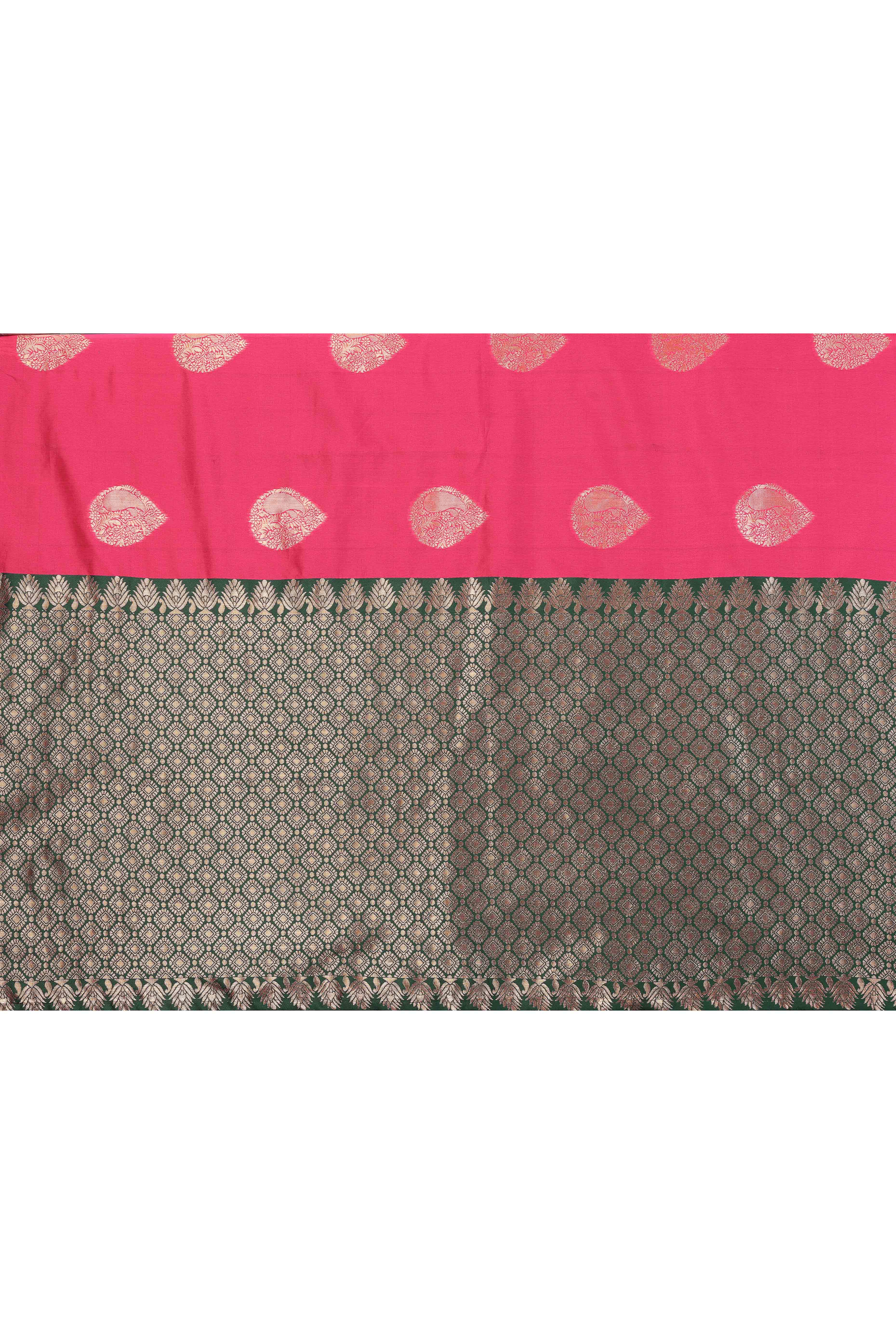 Pink Banarasi Silk Saree With Intricate Zari Weaving