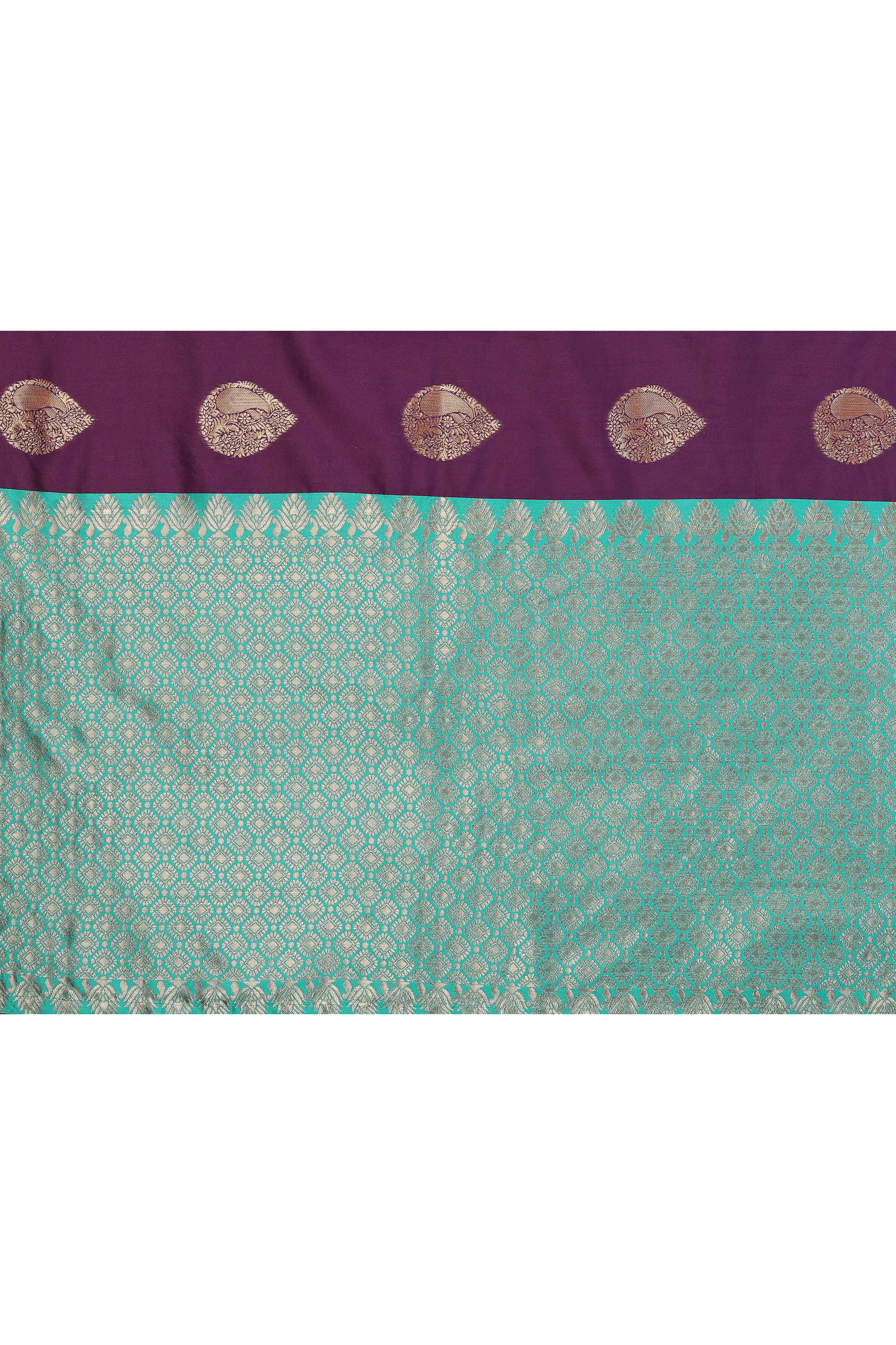 Purple Banarasi Silk Saree With Intricate Zari Weaving