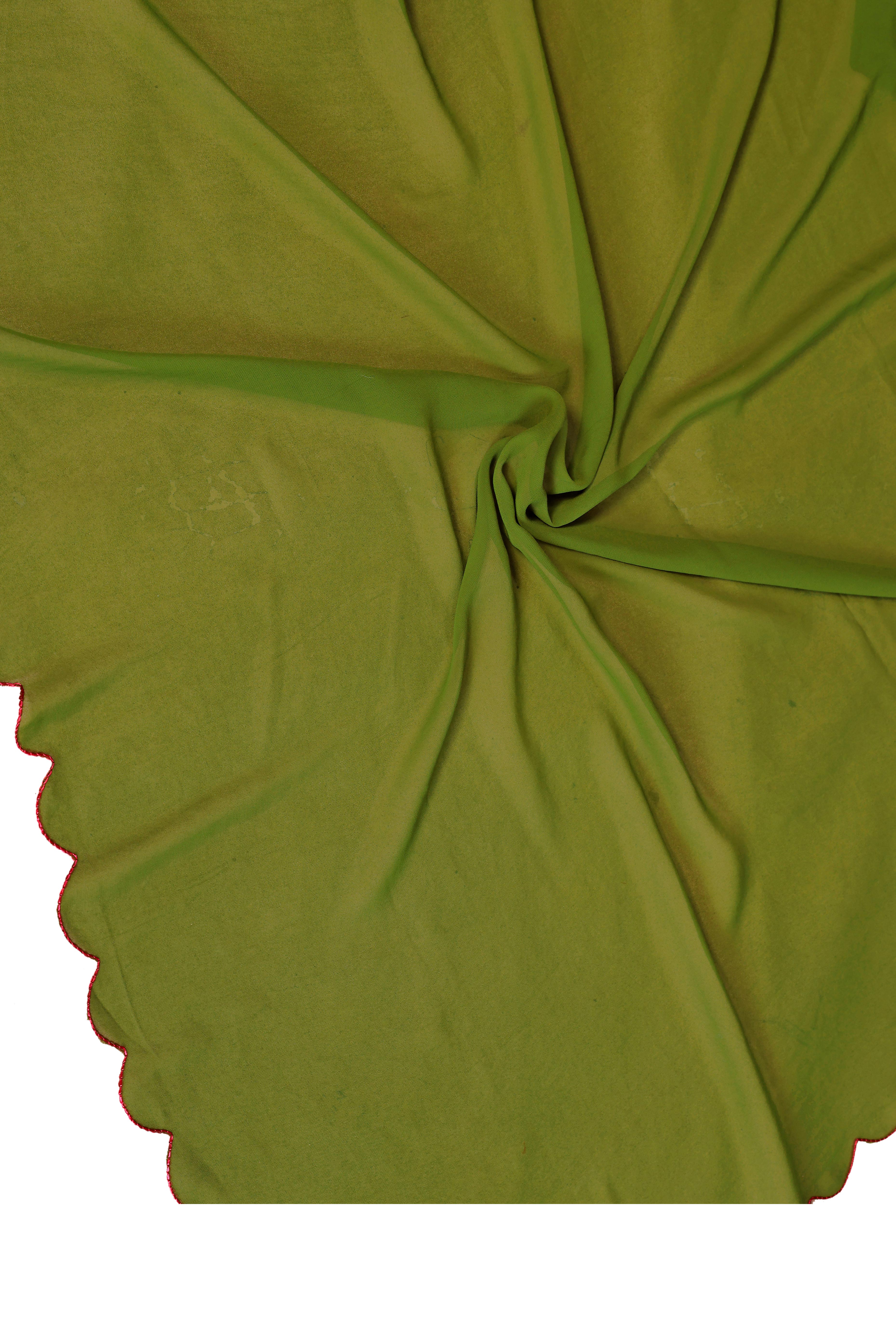 Sophisticated Green Party Wear Saree in Flowing Georgette Fabric With Embellished Blouse