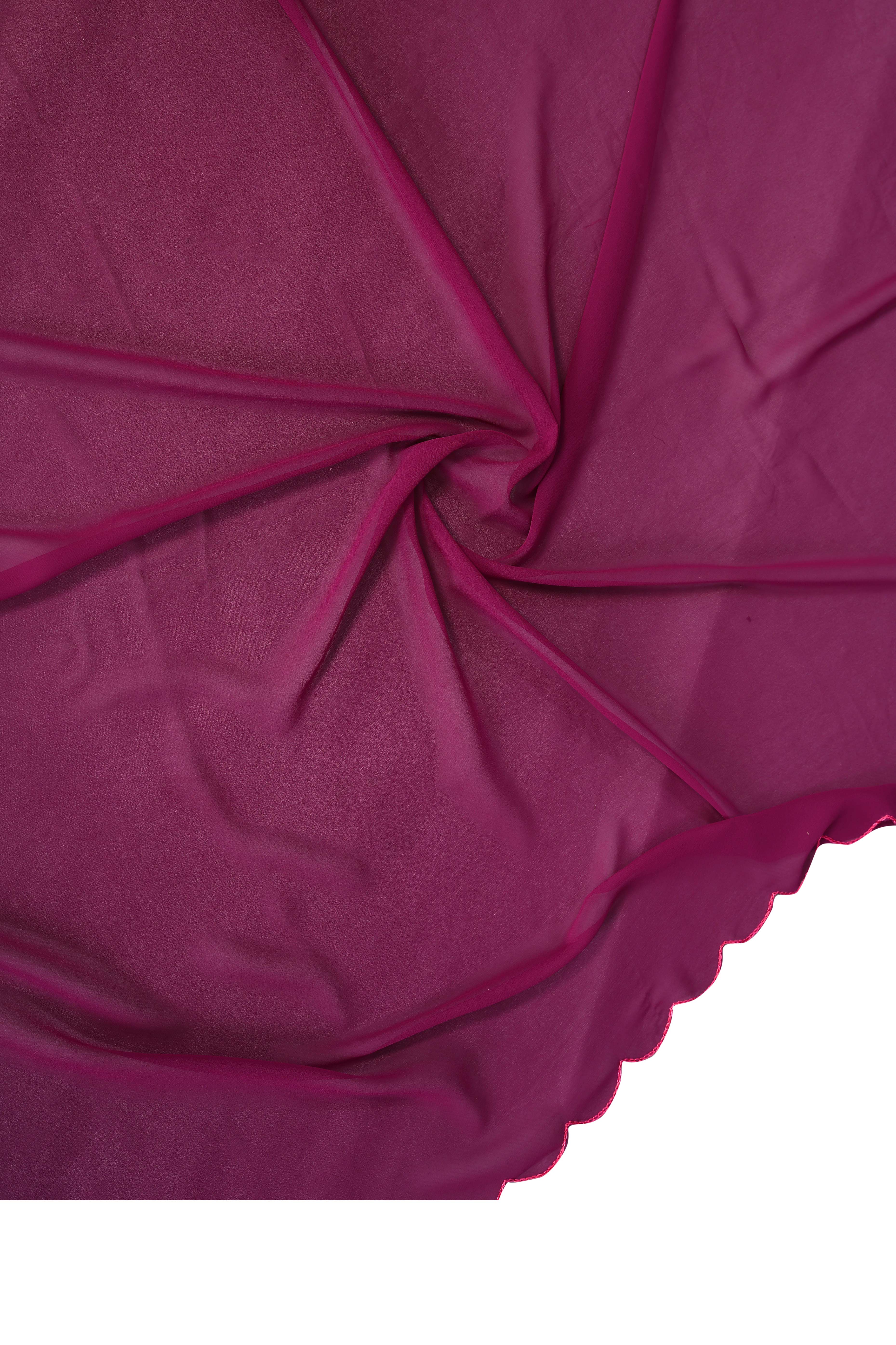 Sophisticated Purple Party Wear Saree in Georgette Fabric With Embellished Blouse