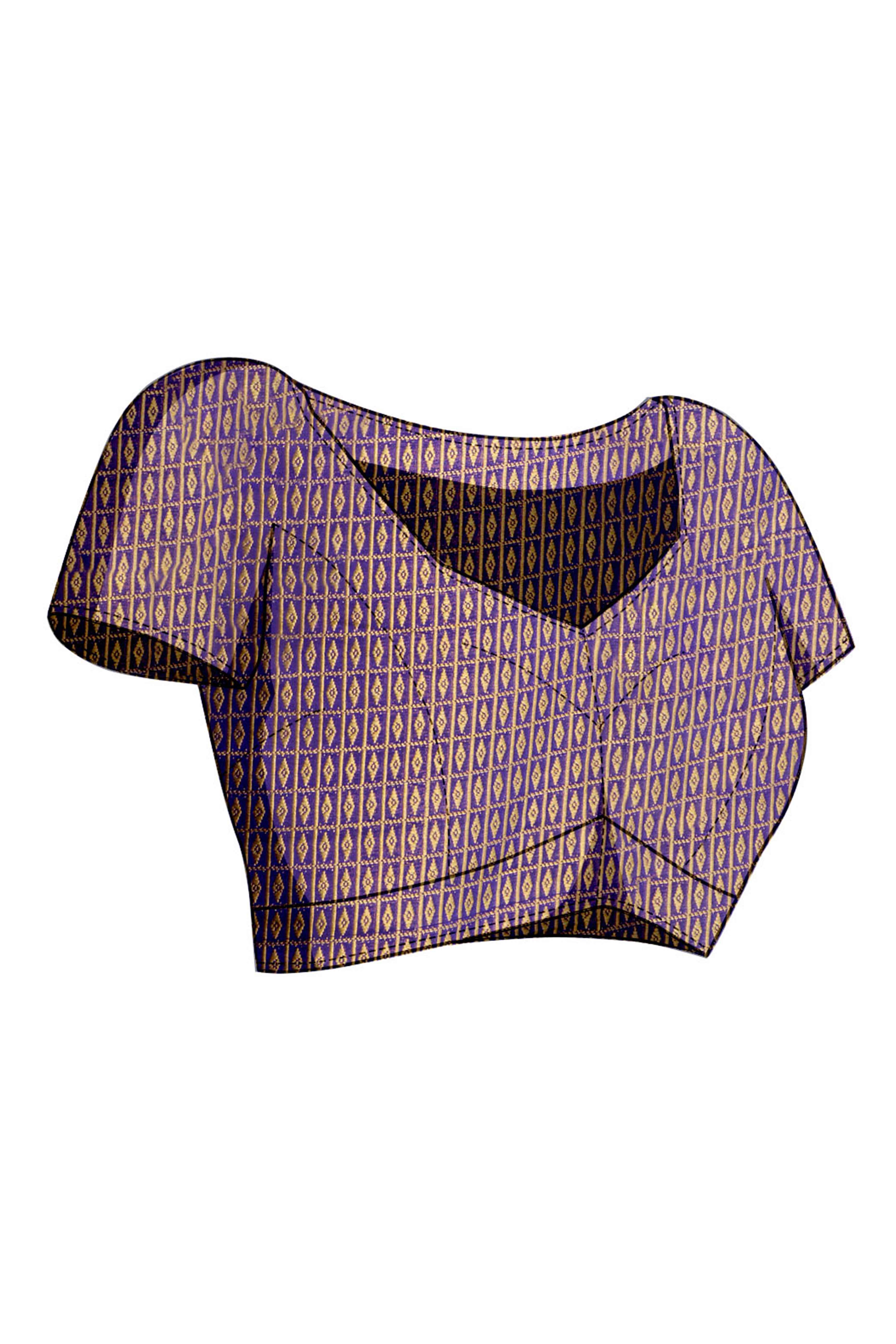 Blue Brocade Zari Weaving Mysore Silk Saree