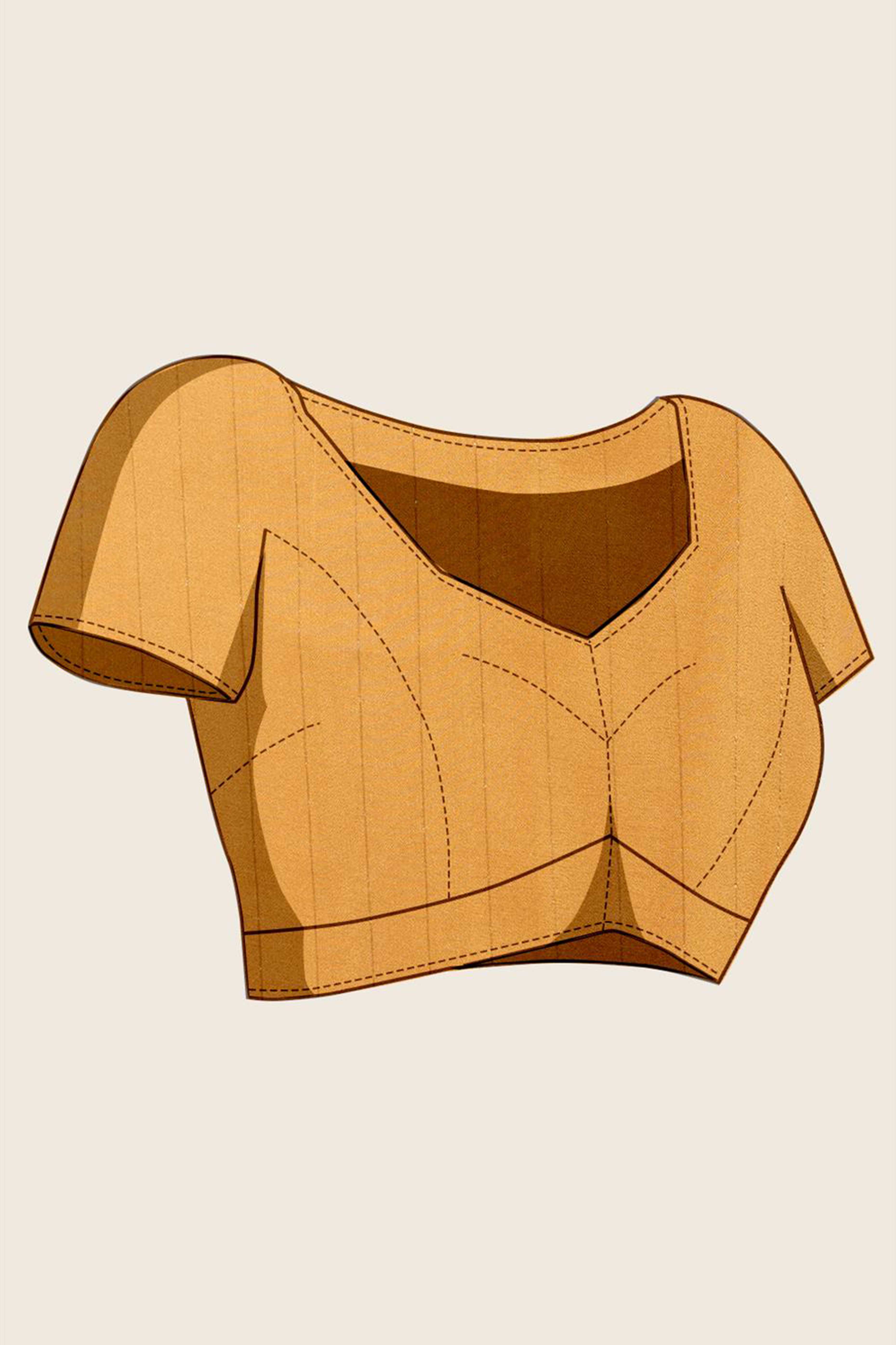 Mustard Floral Printed Crepe Saree With Rich Zari Border