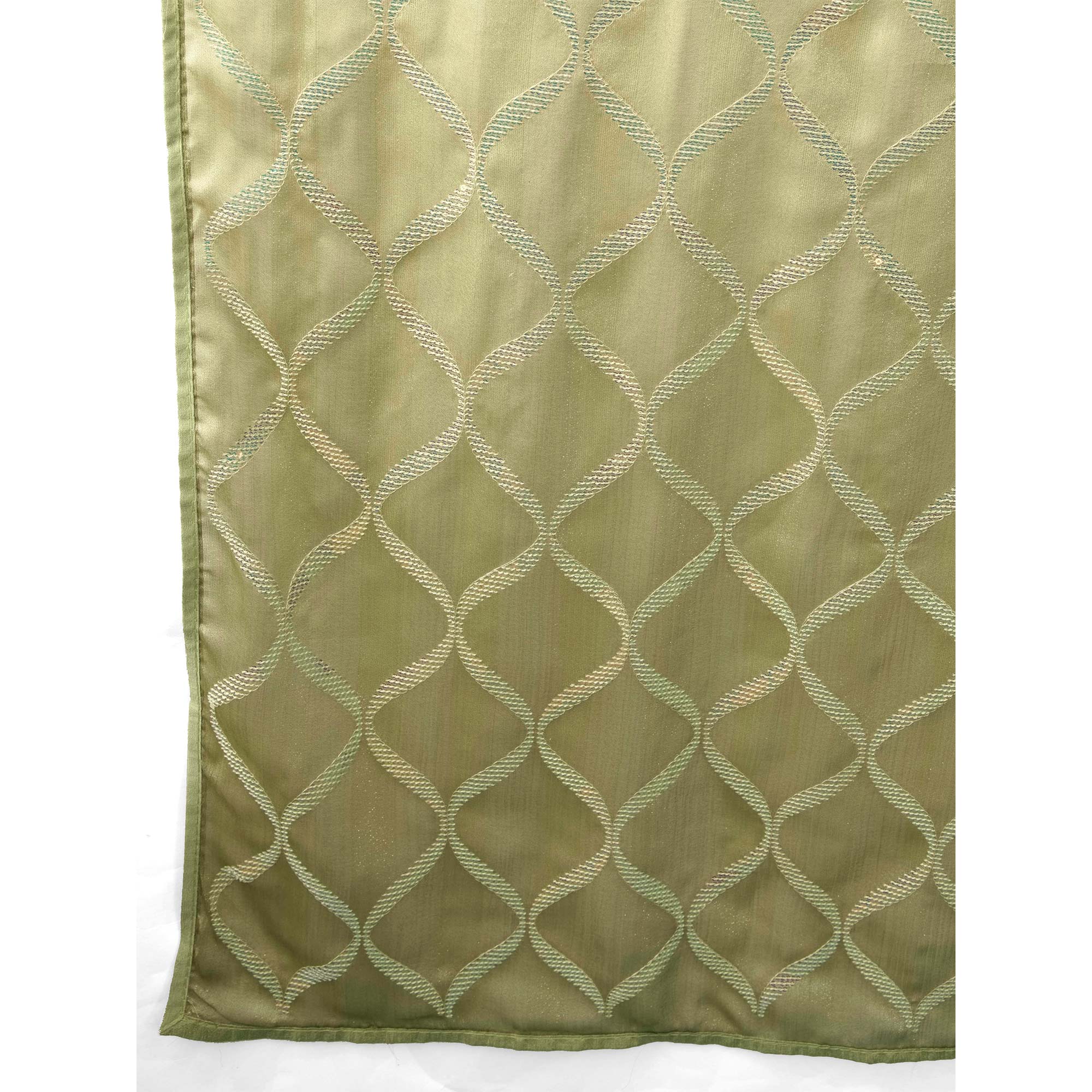 Green Sequins Embroidered Georgette Saree