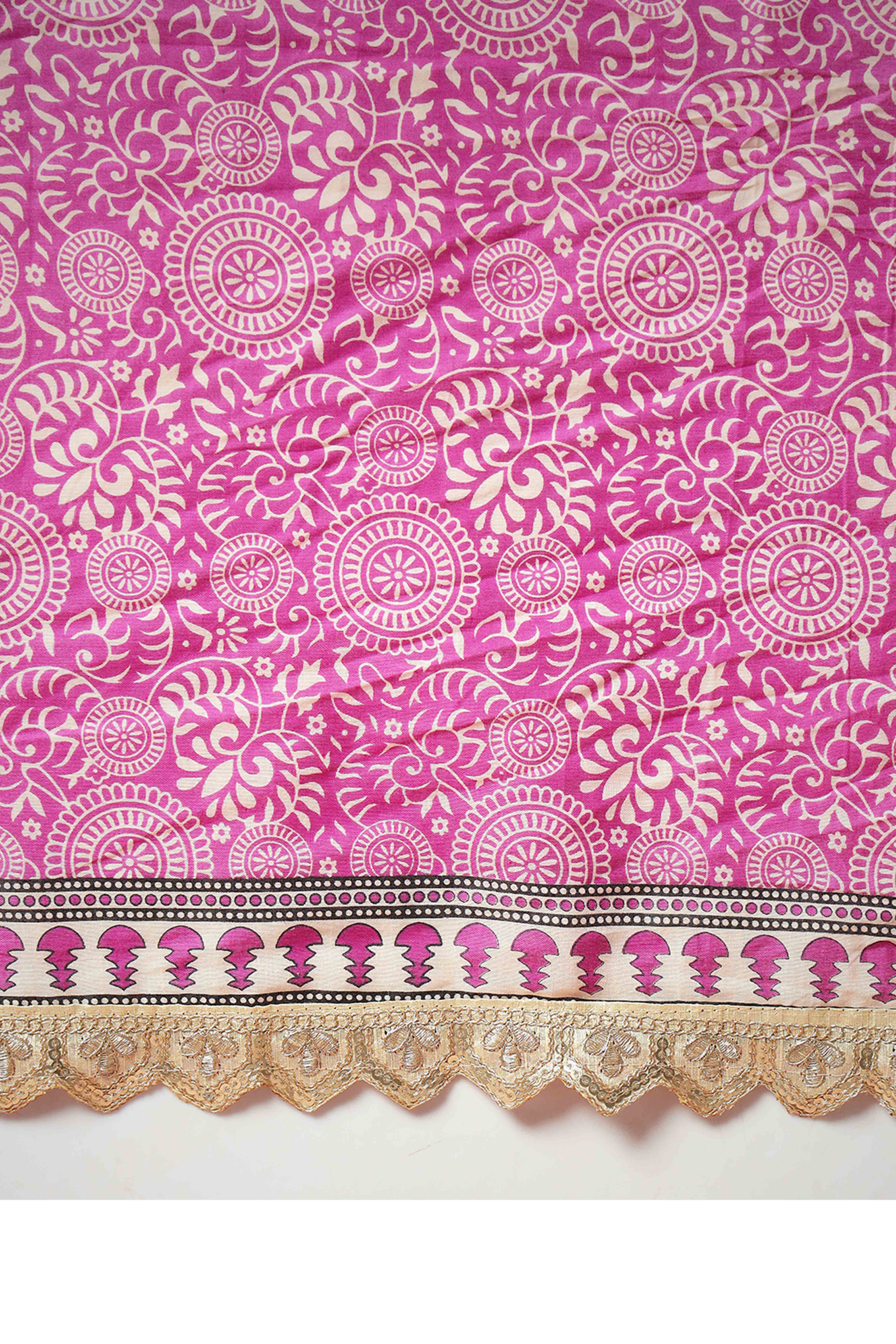 Cream Mulmul Cotton Saree with Traditional Ajrakh Block Prints
