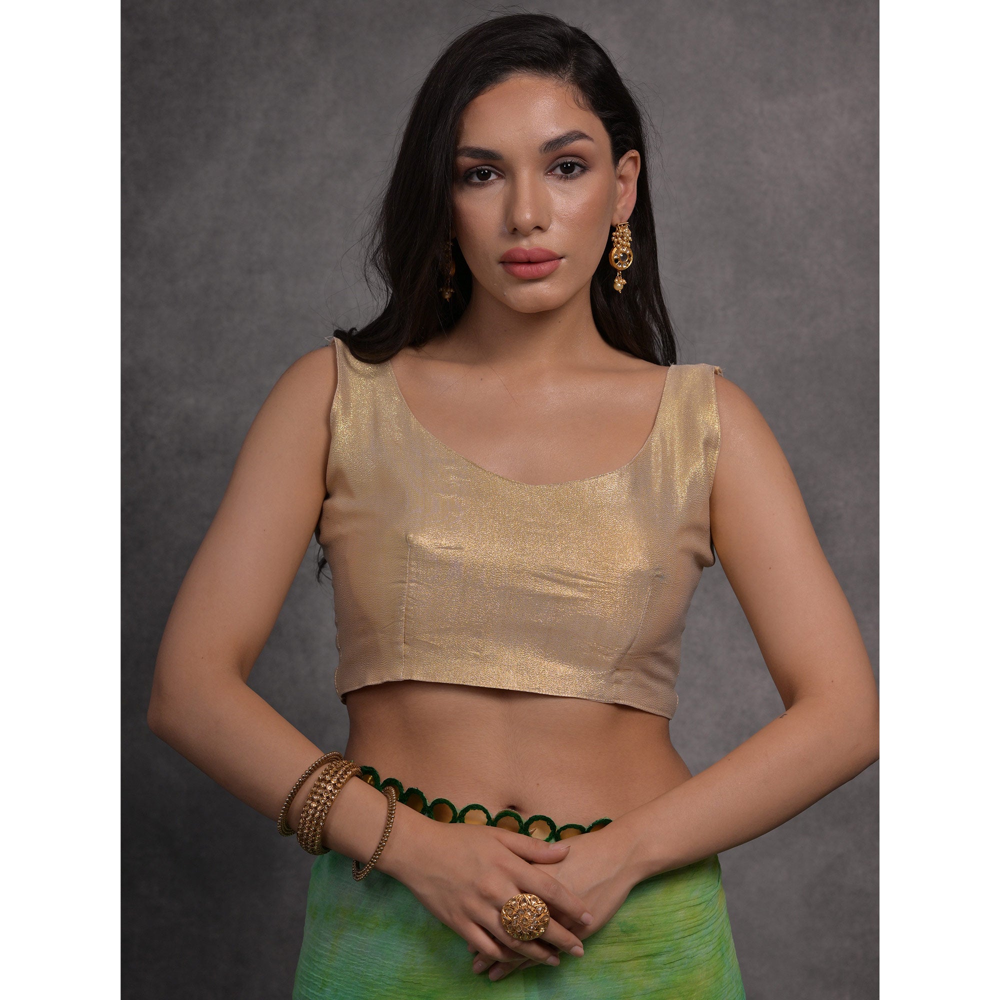 Multicolor Printed With Mirror Work Georgette Saree