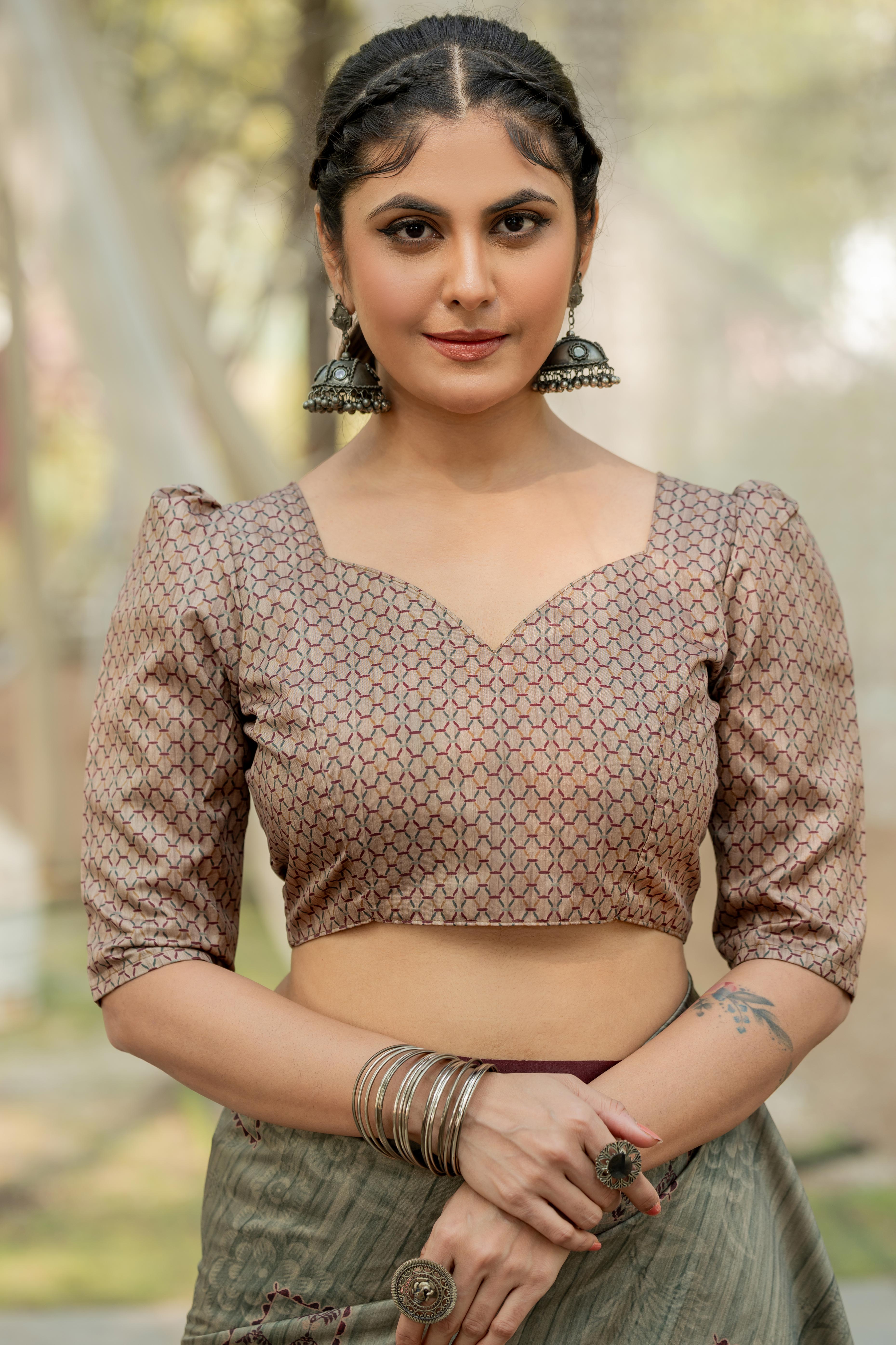 Sage Green Kozi Cotton Silk Saree Showcasing Digital Prints and Soft Tassel Edging