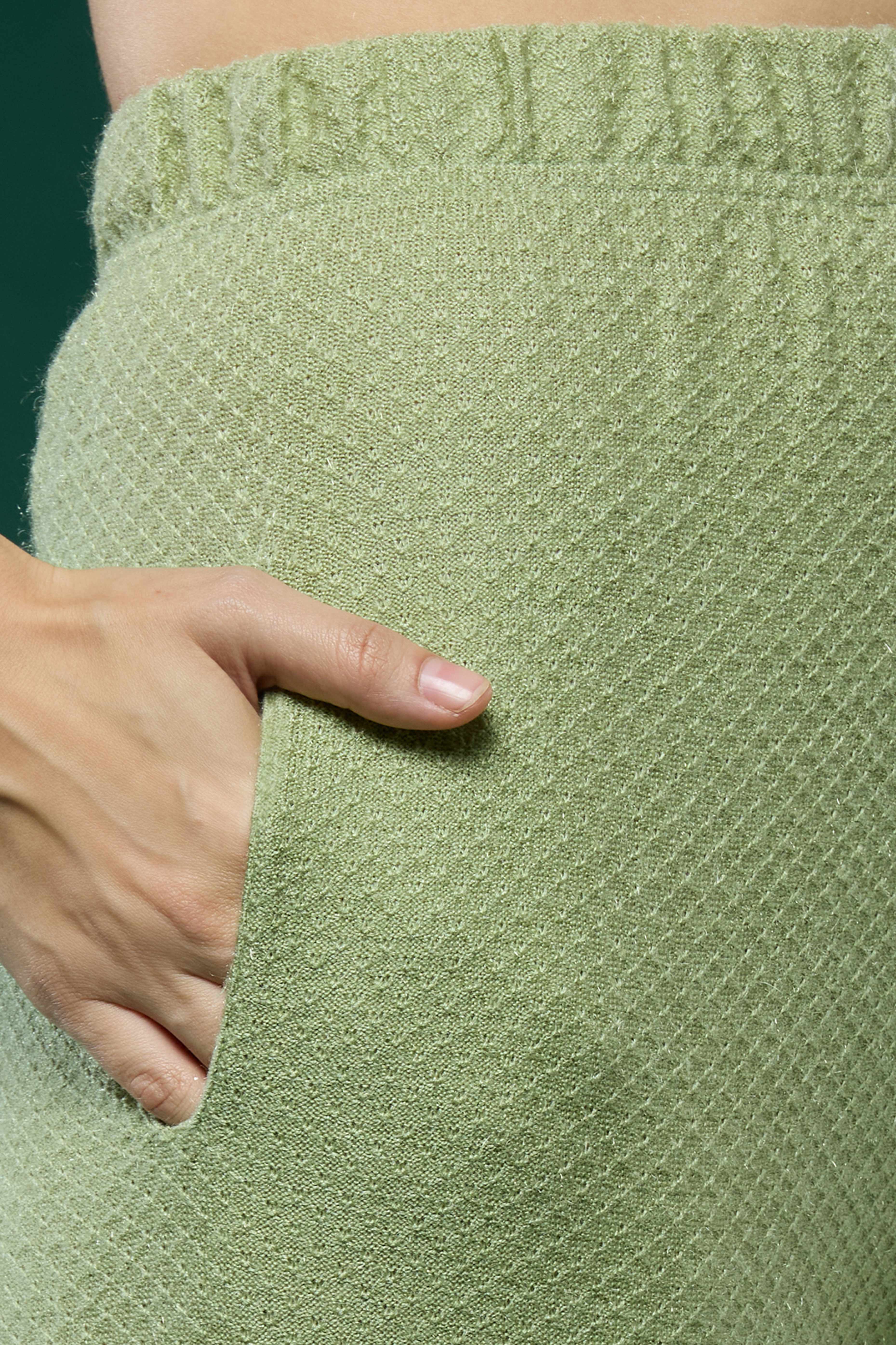 Green Woven Woolen Straight Salwar Suit