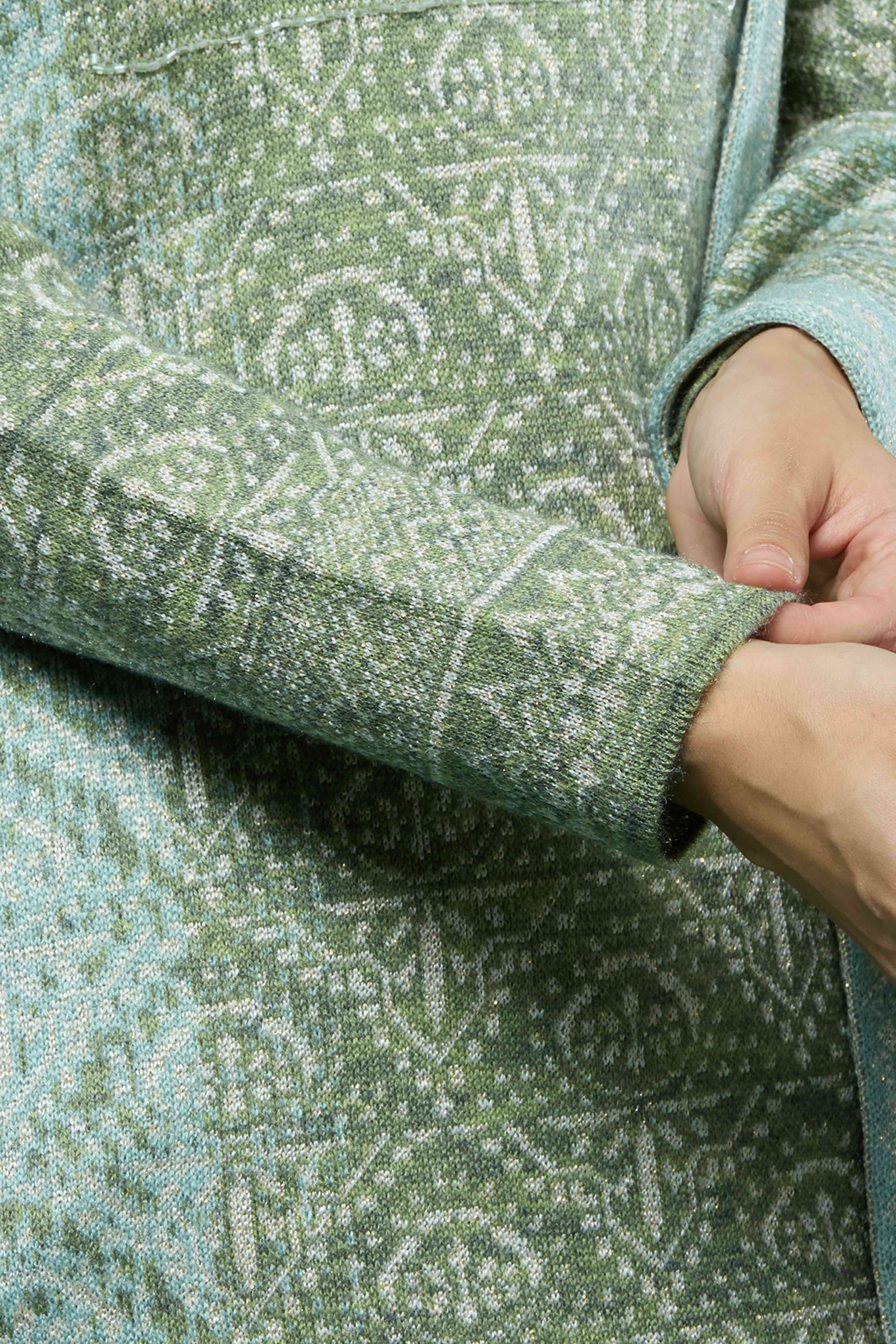 Green Woven Woolen Straight Salwar Suit