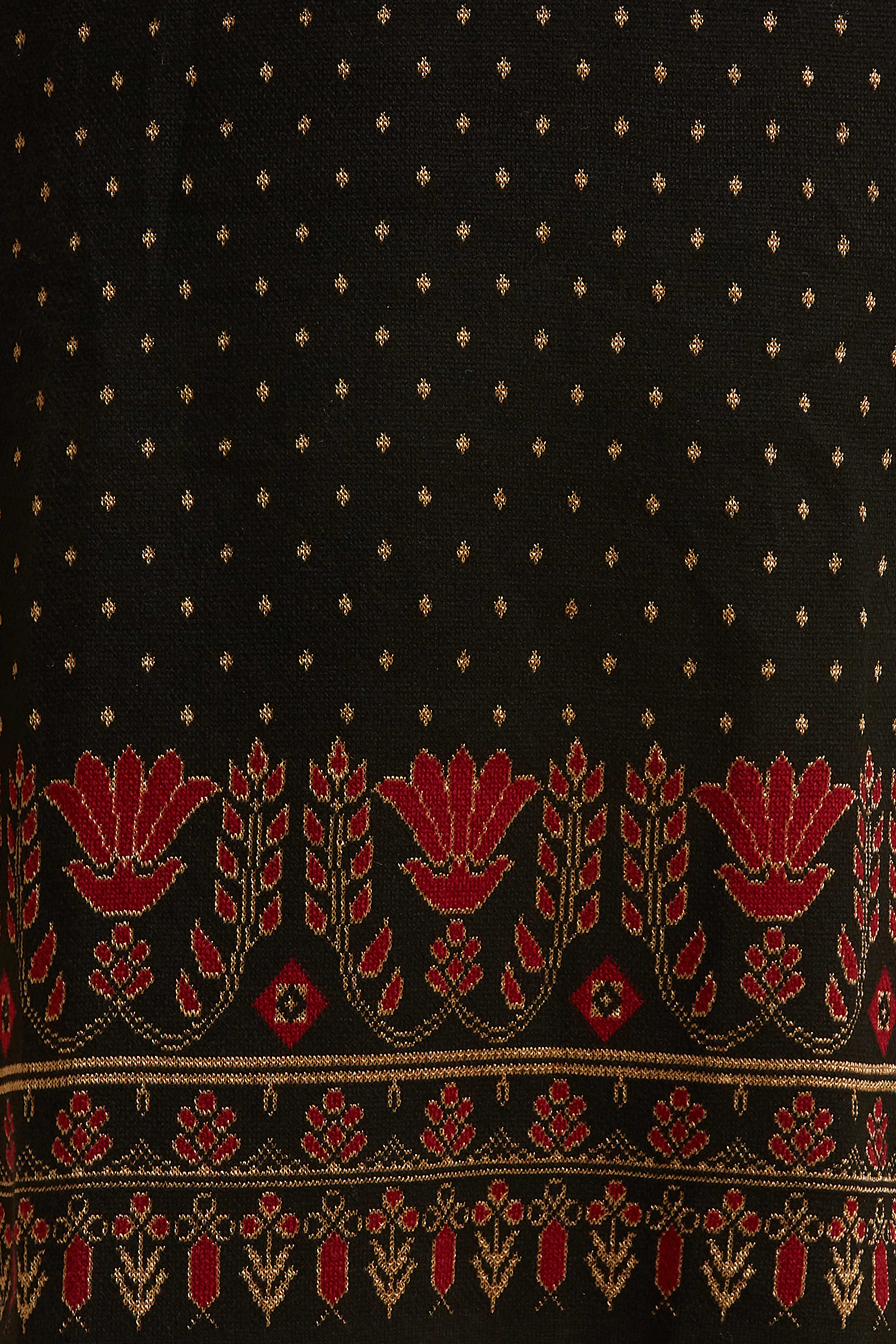 Black Woolen Straight Kurti