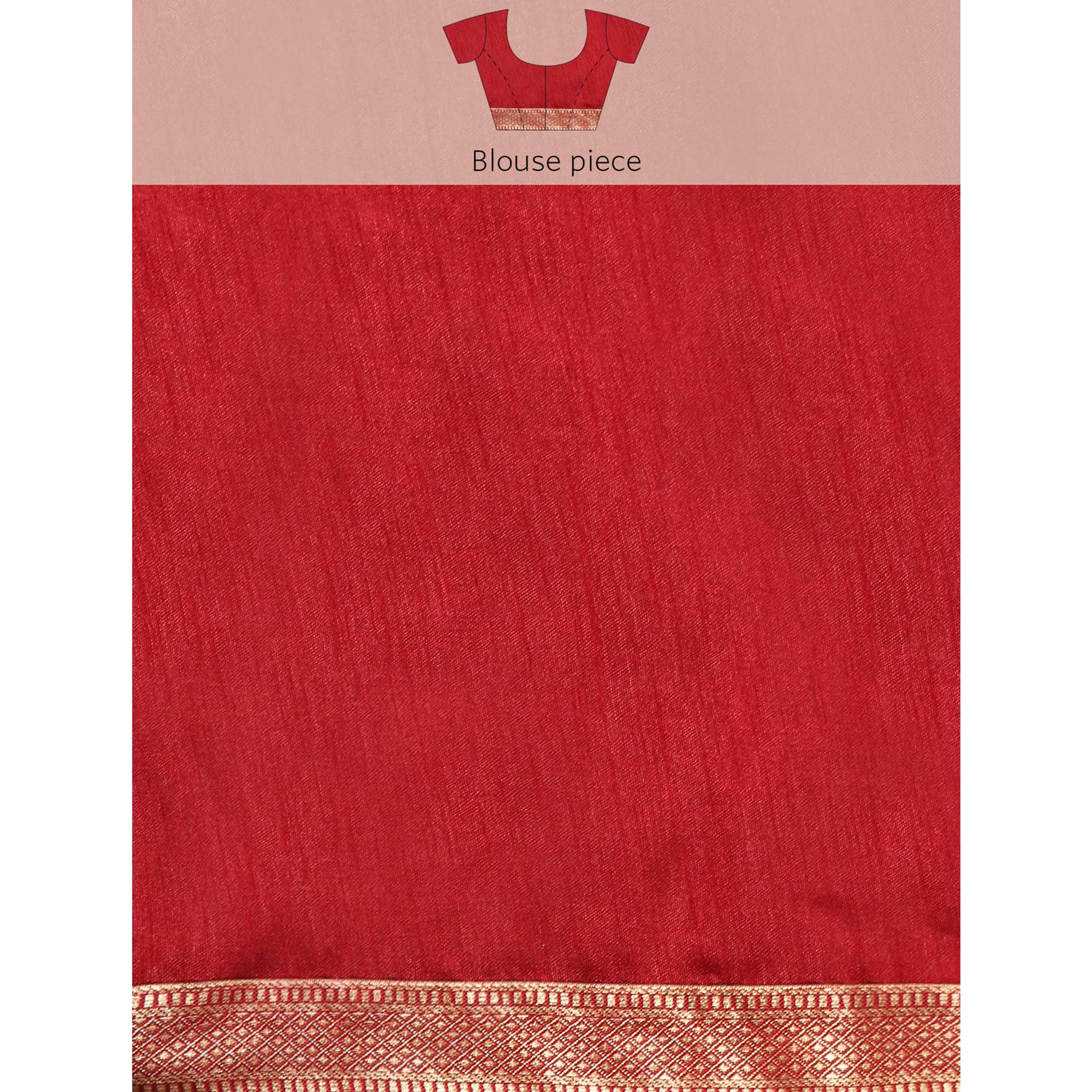 Maroon Solid Vichitra Silk Saree With Fancy Zari Border