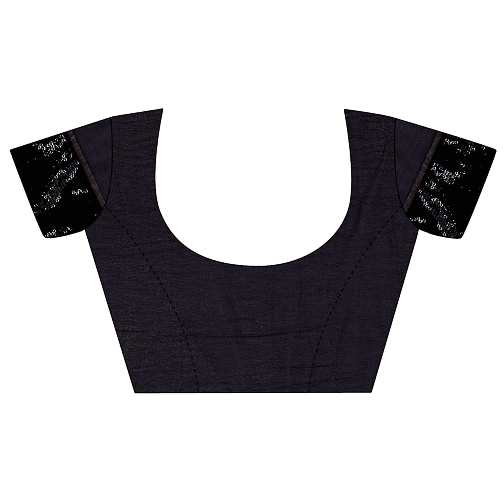 Black Sequin Embroidered Georgette Saree