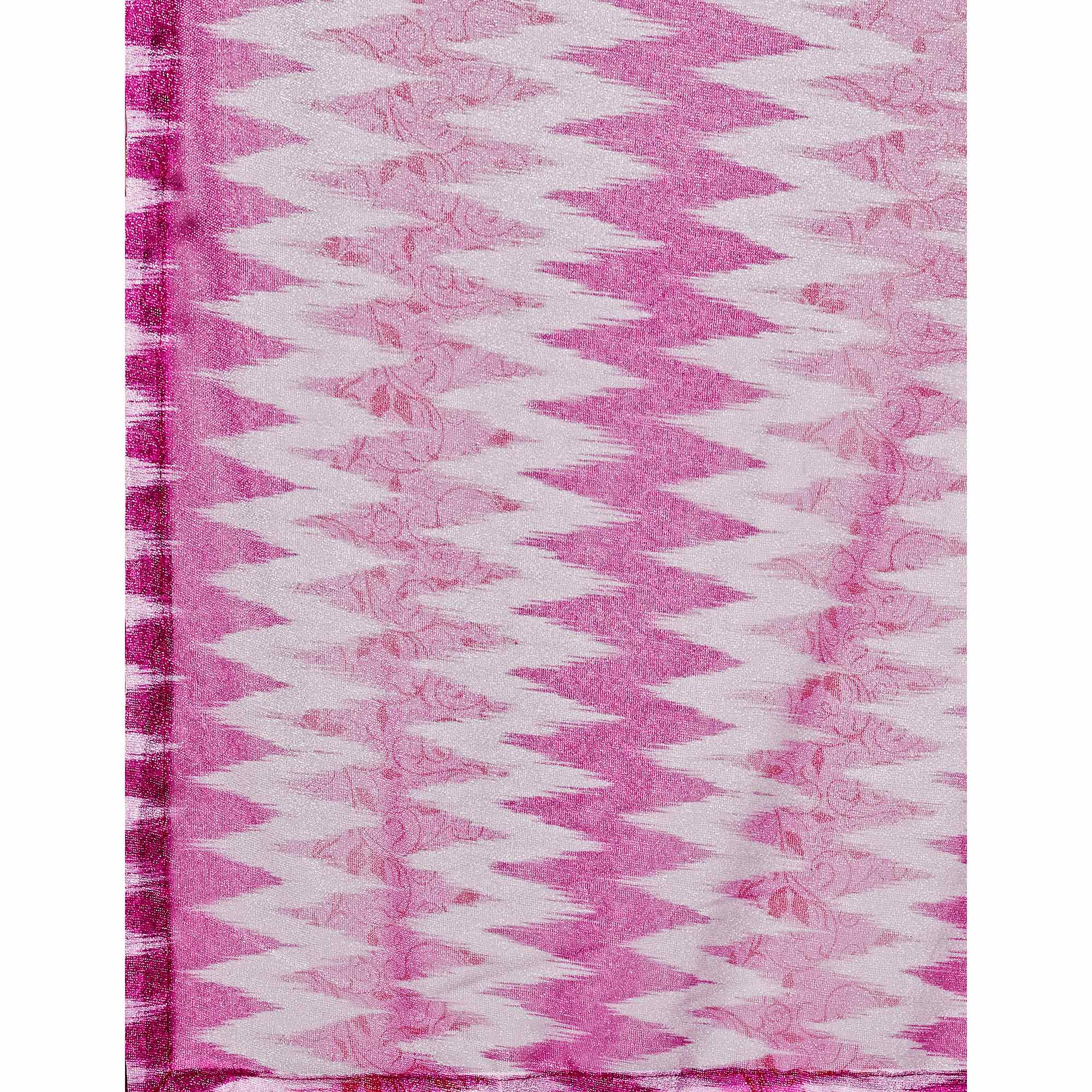 Purple Digital Printed Rayon Saree