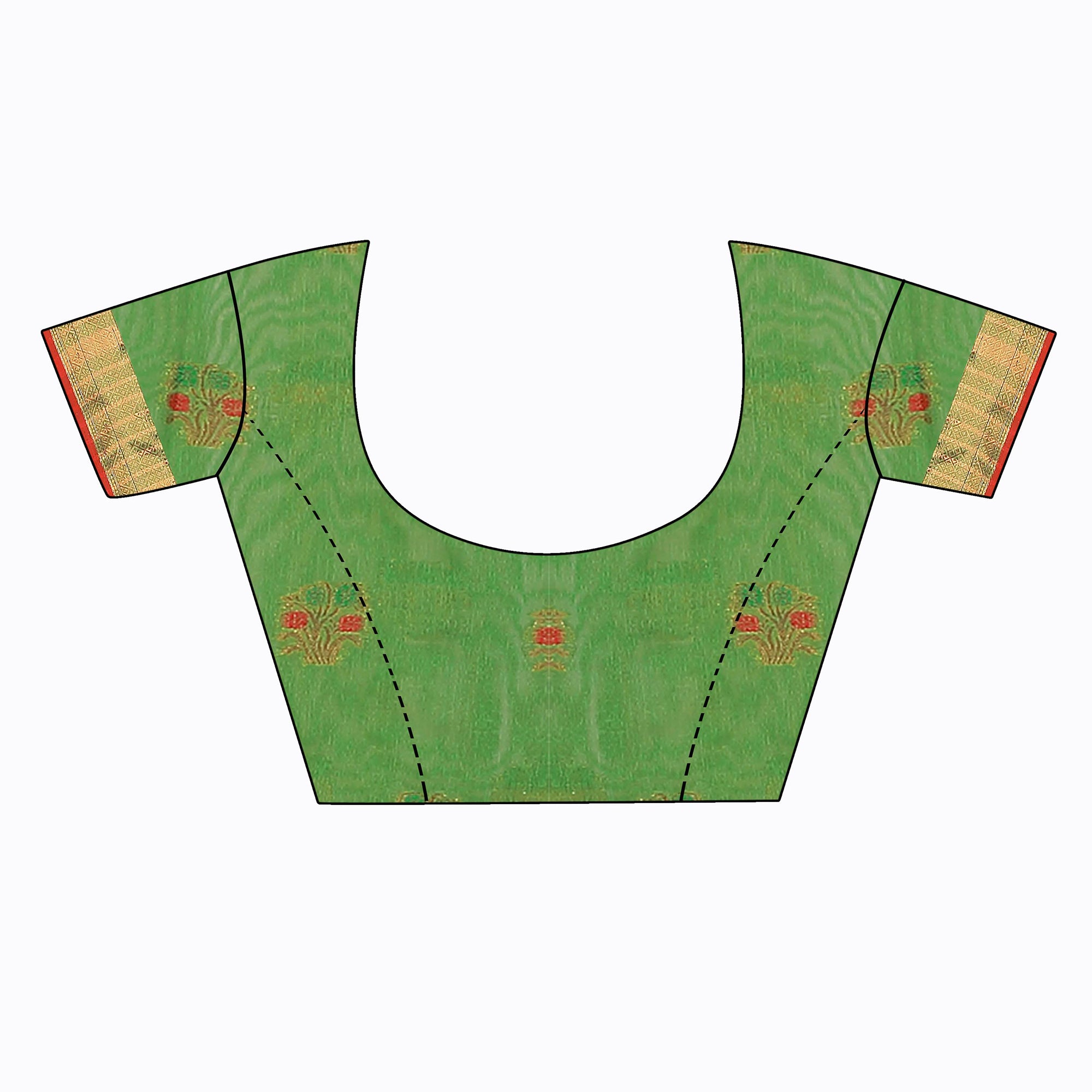 Yellow Floral Woven Cotton Silk Saree With Tassels