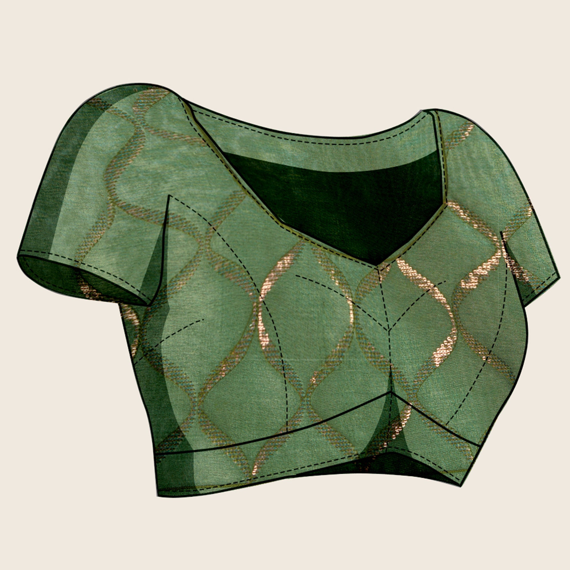 Green Sequins Embroidered Georgette Saree