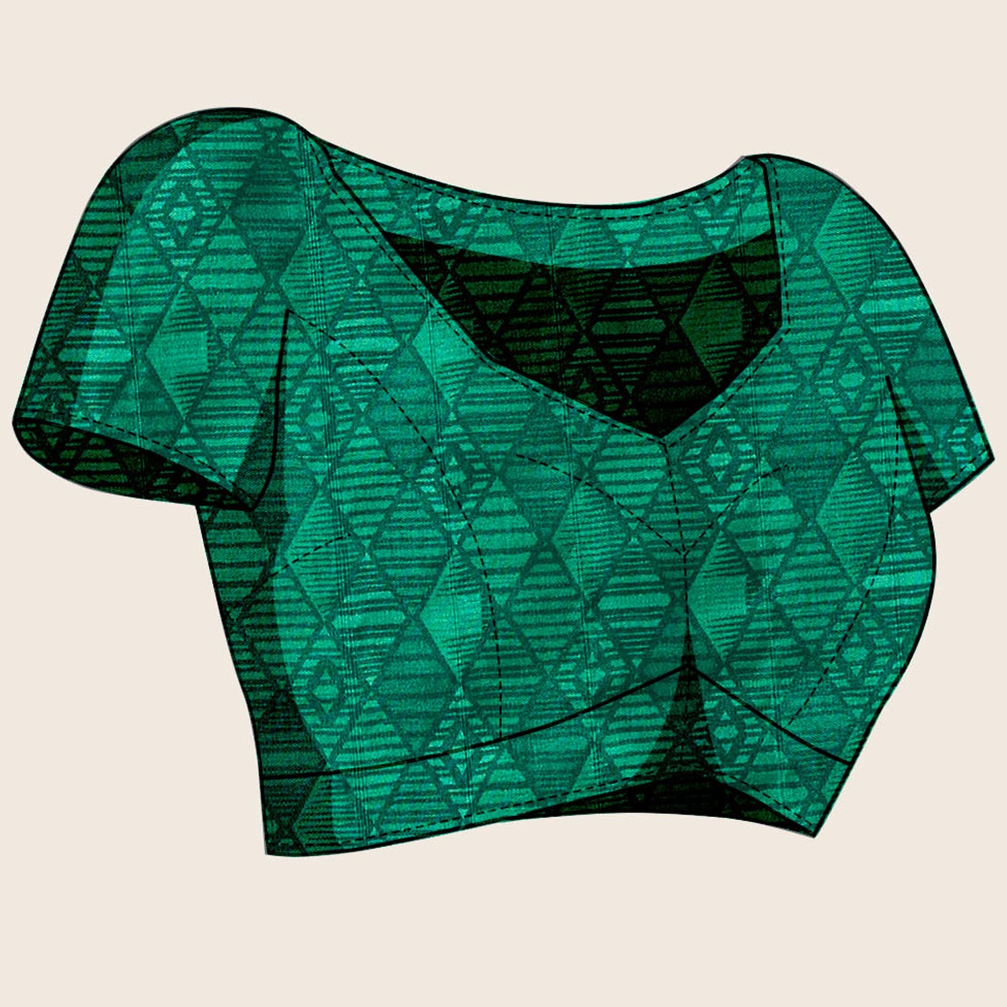 Beige Digital Printed Cotton Silk Saree With Border