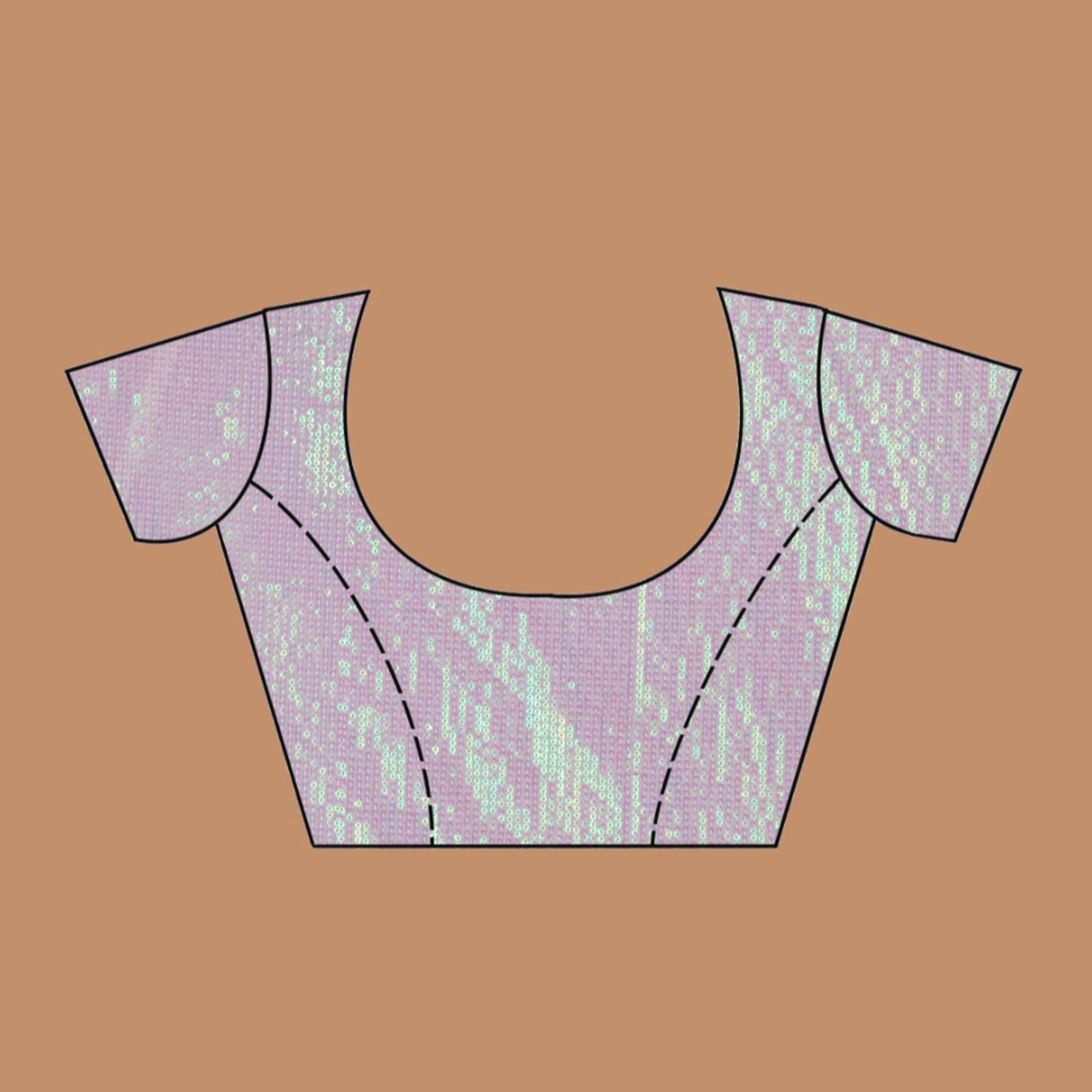 Purple Floral Printed Chinon Saree With Embroidered Border