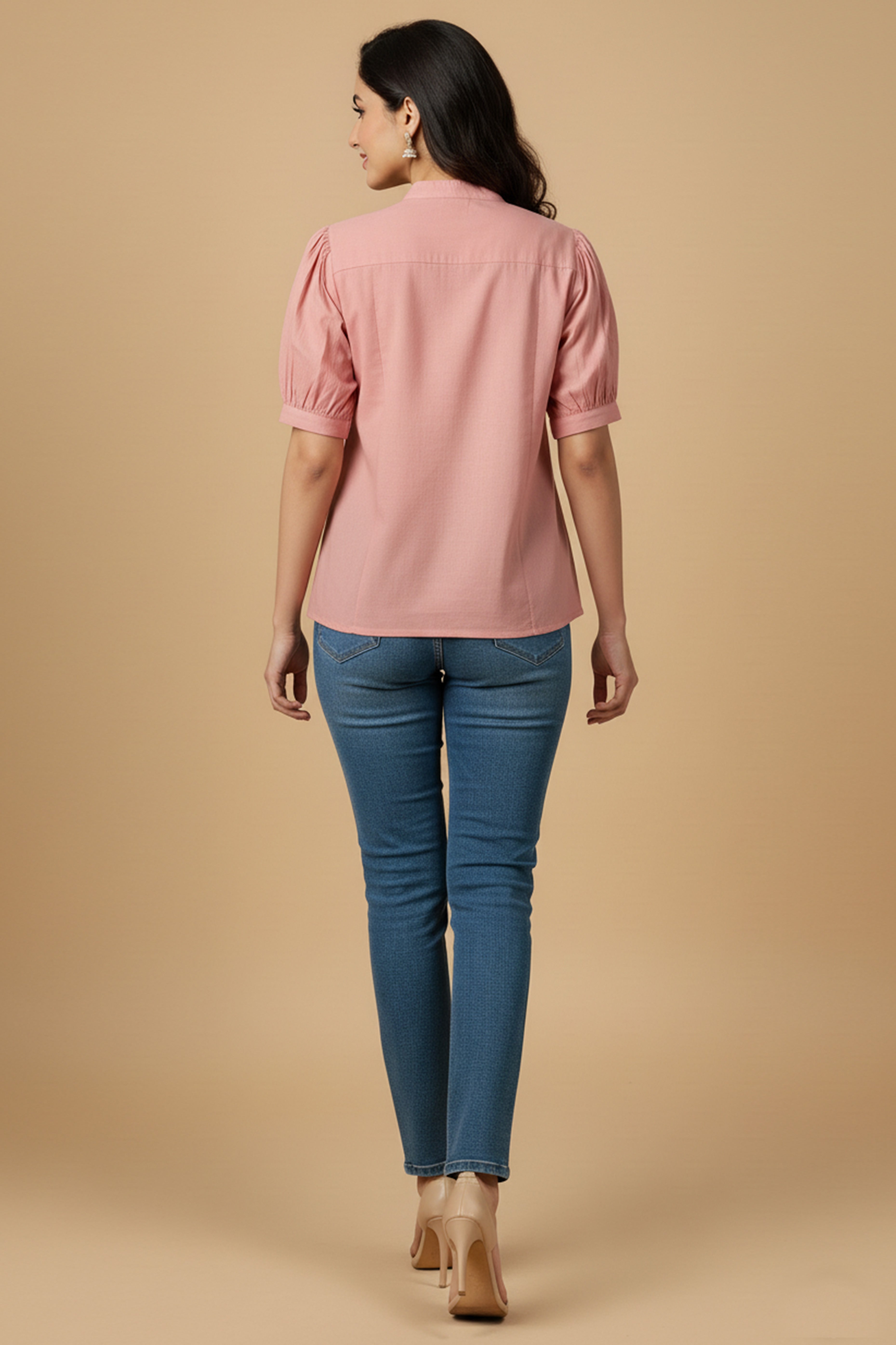 Trendy Pink Solid Pattern Pure Cotton Top for Effortless Everyday Styling