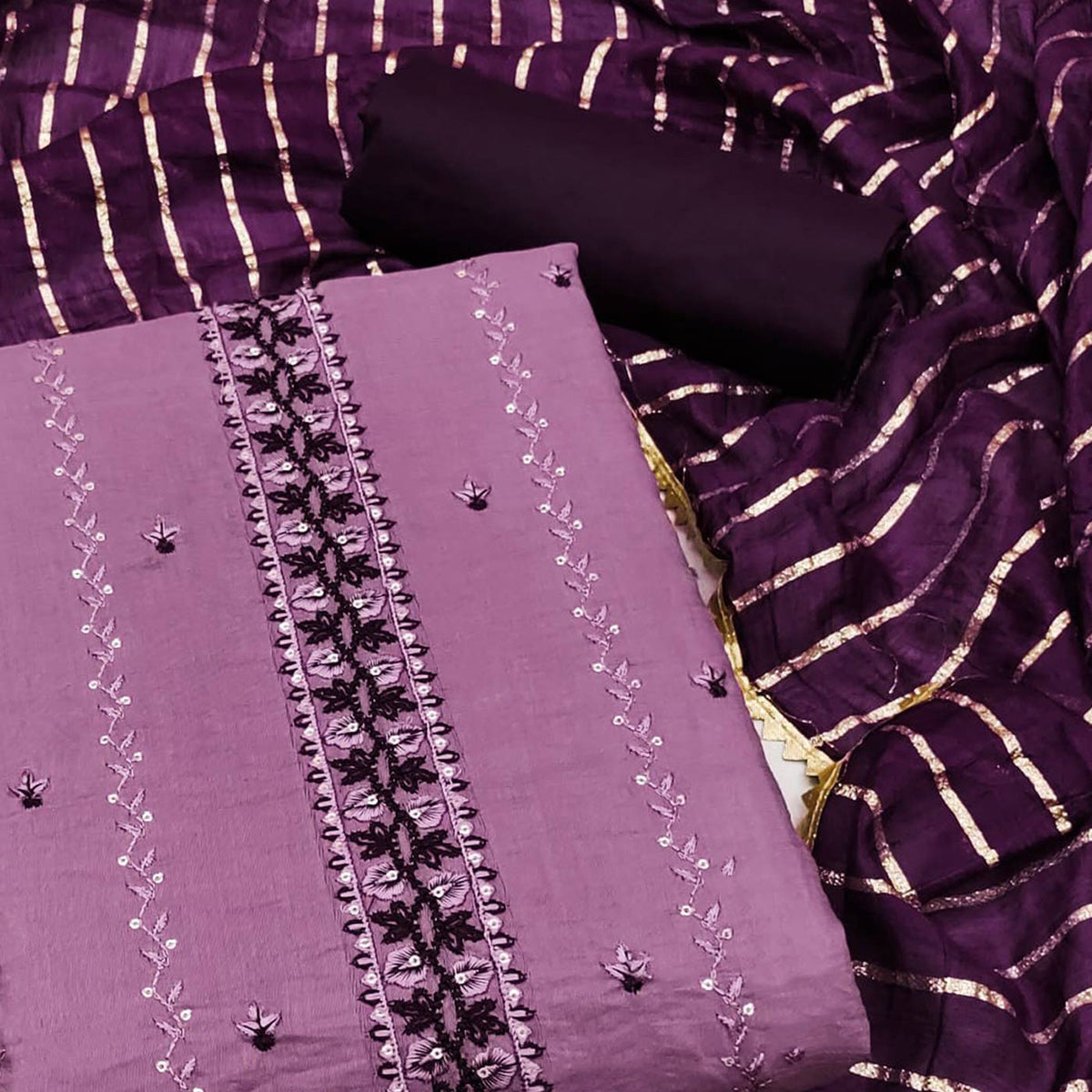 Shreenathji Enterprise Lavender Colour Salwar Suit & Dress Materials