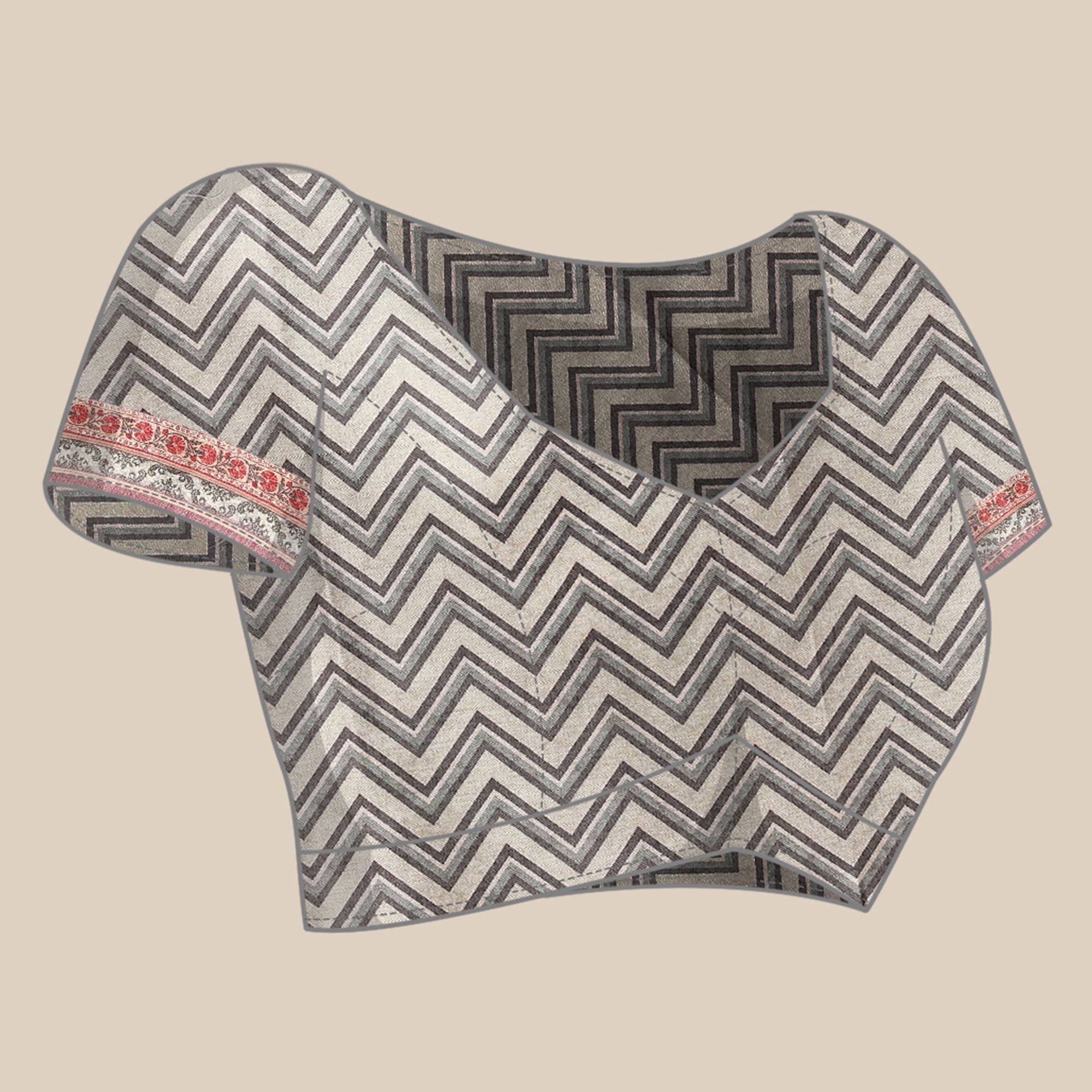 Multicolored Digital Printed Pashmina Silk Saree