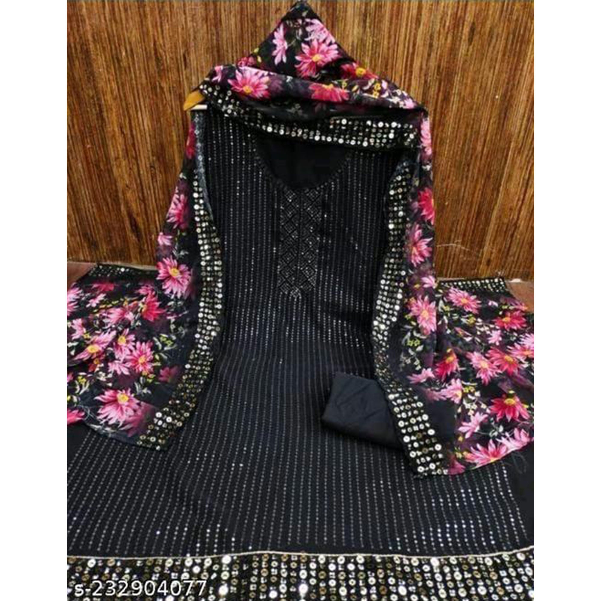 40inch Sequin Georgette Fabric, For Dresses at Rs 110/meter in Delhi | ID:  23420002555